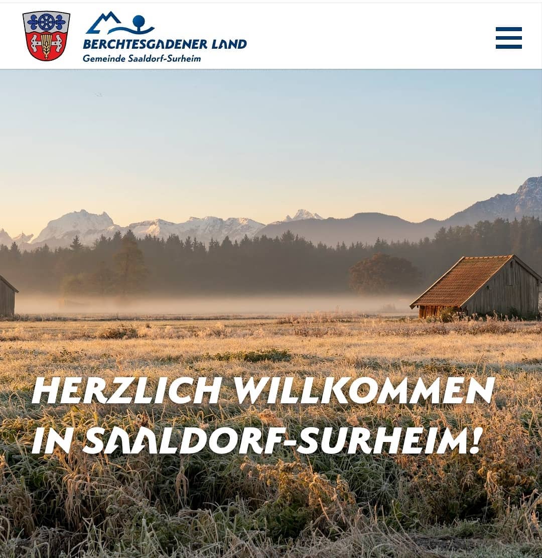 Es ist soweit - zum Jahreswechsel ging unsere neue Homepage online!
Auf der Internetseite der Gemeinde Saaldorf-Surheim findet Ihr stets aktuelle Informationen, unter anderem viel Wissenswertes zu unseren Kindertageseinrichtungen, Freizeit- und Kulturangeboten, Vereinen und Organisationen sowie die Kontaktdaten unserer Gemeindeverwaltung und den Zugang zu unserem Bürgerserviceportal.
Schaut regelmäßig bei uns rein - es lohnt sich!
Link in der Bio!