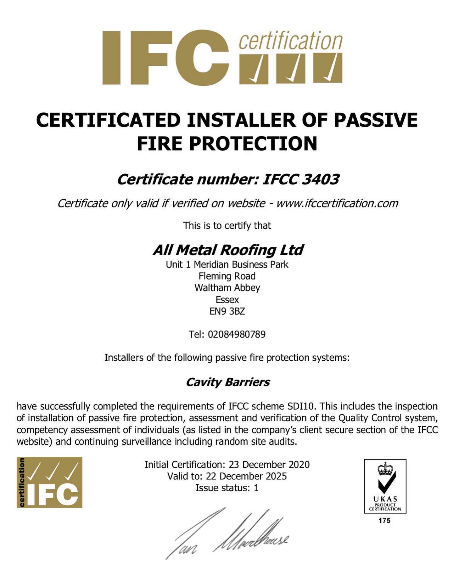 Happy New Year to all. AMR are proud and pleased to announce that we are now third party accredited installers of passive fire protection systems.
We look forward to working with you in the future.
•
•
•
•
•
•
#AMR #Roofing #Roofingcontractor #Metalwork #Cladding #Firesafe #firesafetymanagement #ICF #fireprotectionsystems #certification #copper
#zinc #roofingcompany #roofinglife #roofingindustry #roofingexperts #architectural #granddesigns #designbuild #buildingconstruction #facadecladding
