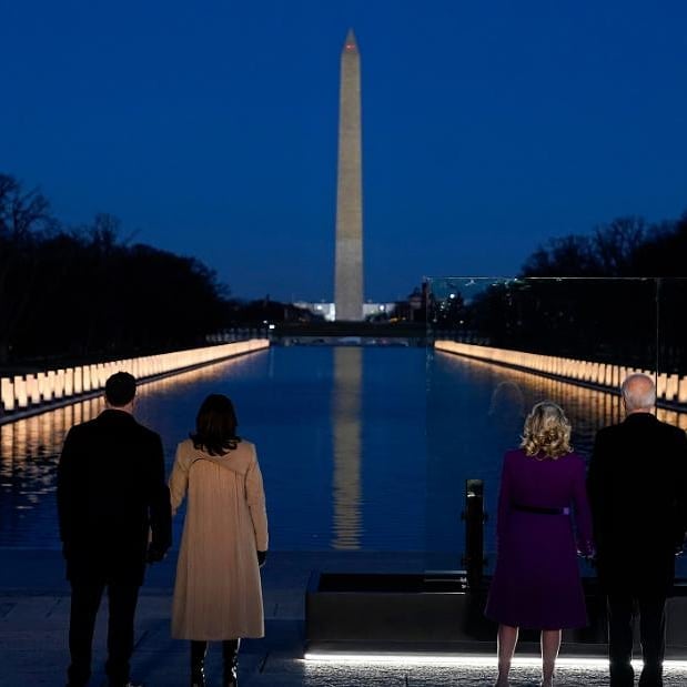 Dawn of better American days 1-20-21 begin by Covid concerned leadership in memory of those we lost and uniting our nation together to heal while overcoming pandemic. God Bless America! #joebiden #kamalaharris