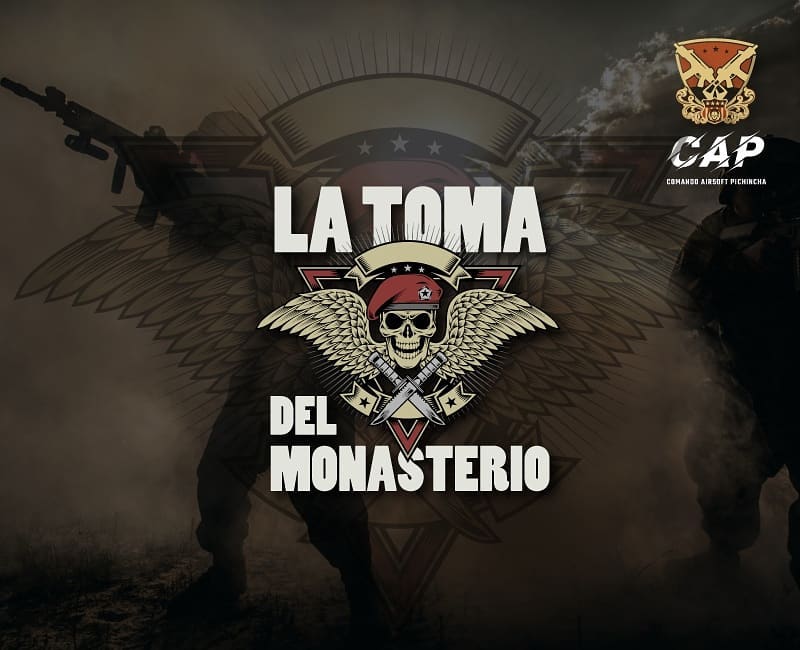 Primer juego entre COMANDO AIRSOFT PICHINCHA Y NACIÓN AIRSOFT Nacional Paintball
Nuestra misión será tomar EL MONASTERIO antes que las tropas adversarias lo hagan y desactivar los artefactos explosivos que pondría en peligro a todo la región.
El lugar está ubicado en medio de un desierto con terreno difícil y clima adverso.
Será necesario exigirnos físicamente al máximo y demostrar que nuestra preparación, valió la pena.
Nota:
1.- El Monasterio está ubicado a 45 minutos de Quito vía Guallabamba.
2.-Se entregará una copa al equipo campeón.
3.-Valor $10 por operador
4.- Incluye Snack e Hidratación
5.- Premios sorpresa
Más info: 098 729 8819