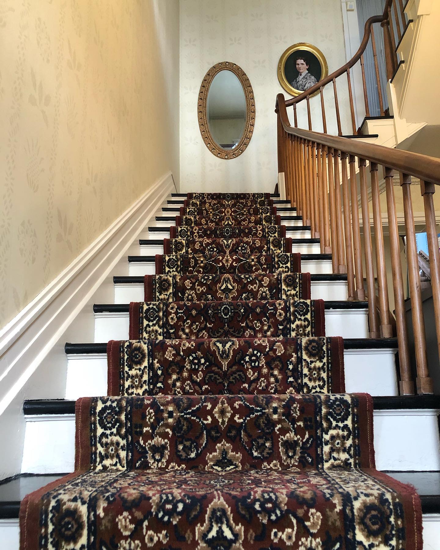 This beautiful staircase was thoroughly swept today in preparation of opening in March.
After Christmas decor it was covered in remnants of fake snow. After over an hour and a half of careful work it looks grand! However, I’m glad we only do a sweep like this once a year!
#laneplace #mchs #uniquelymoco #historichomes #victorian #stairs #crawfordsvilleindiana #indiana #whenyouworkatamuseum
