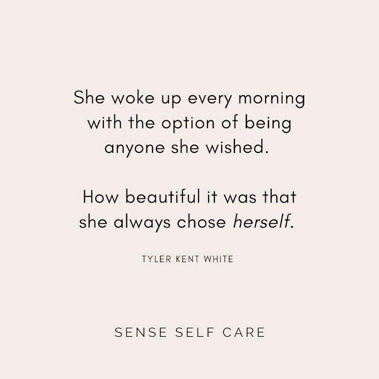 Wake up every morning and choose your happiness, choose your well-being, choose your passion, choose yourself.