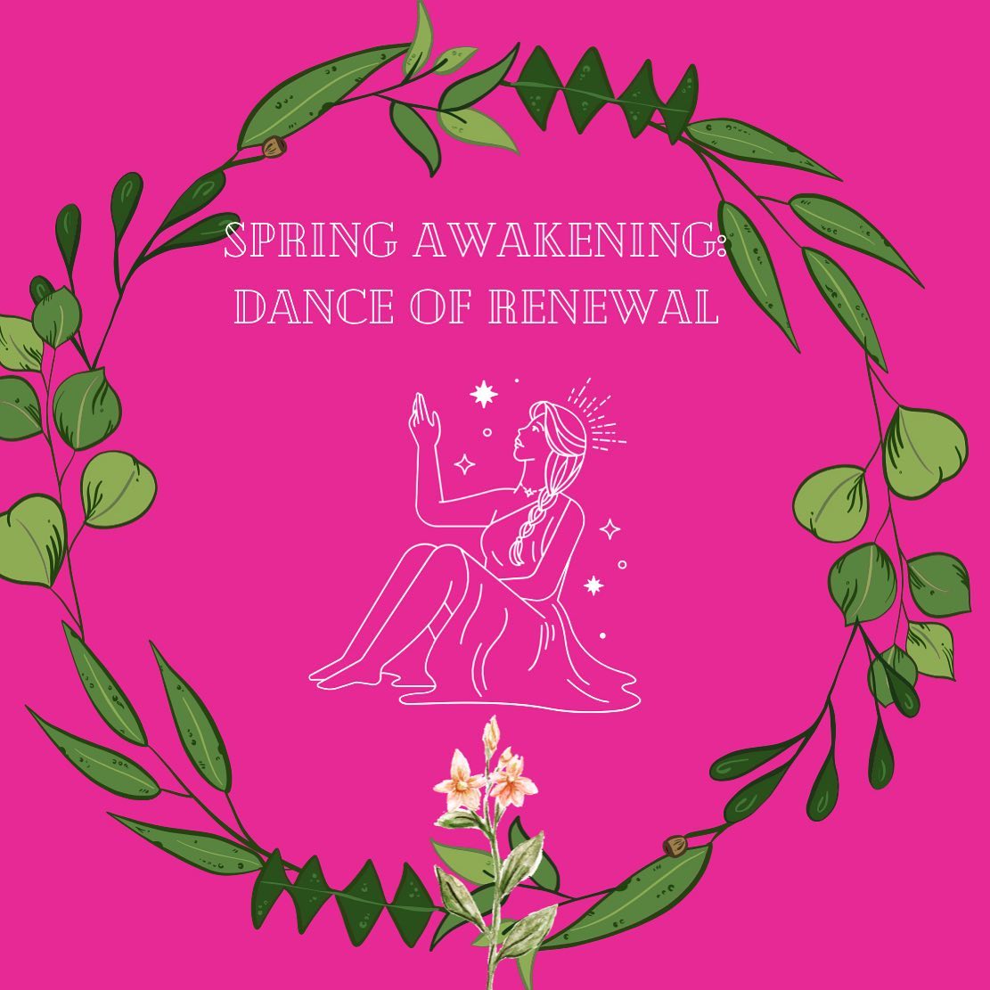 🌷Spring Awakening: Dance of Renewal
🌷 Do you need this right now? 🤔
🌷Guaranteed: You will leave with a renewed sense of spirit and deeper connection and appreciation of your body. 🌞💗🌞
Honor the Spring Equinox–a time of renewal and new beginnings–by starting within. 💎
In this @rammdance workshop, you’ll experience a joyful and invigorating blend of breathwork, yoga, and Isadora Duncan dance in this unique and powerful merging of dance and spirituality led by @courtney_ramm and @alignwith.amanda
The workshop will conclude with an in-studio performance by @courtney_ramm, demonstrating the possibilities of the Duncan dance technique.
No dance experience necessary- perfect for the “non-dancer” and seasoned dancer alike.
THIS SUNDAY 3/21/21 3pm. Golden Lotus Studio, Kapa’a, HI. Details at RammDance.org
.
.
.
.
.
#rammdance #yoga #pranayama #spirituality #spiritualawakening #spiritualjourney #isadoraduncan #duncandancers #dancecommunity #kauaihawaii #kauai #kauailife #luckywelivehawaii #dancecompany #hawaiidance #hawaiidancers #hawaiidancecommunity #hawaiidanceclasses #spiritualgrowth #springequinox #springequinox2021