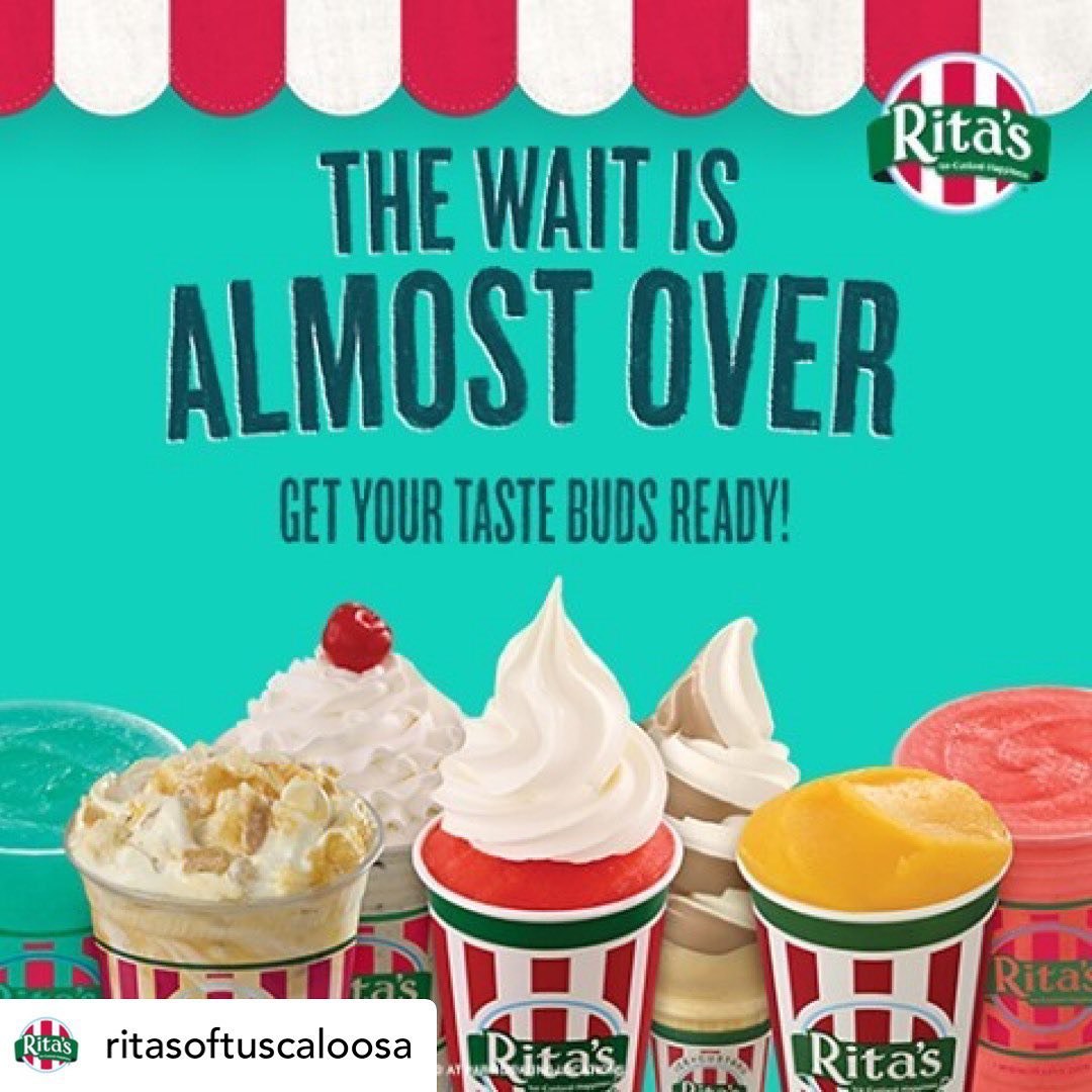Don’t miss out on this new shop opening on the Strip this weekend! Italian ice, custard, milkshakes, give us allllll the yums!! Grab a Granita at @pjscoffee and a Blendini from @ritasoftuscaloosa and enjoy your #sundayfunday this weekend! #tuscaloosa #rolltide #builtbybama
Posted @withregram • @ritasoftuscaloosa We are super excited to announce that Rita's is opening this Sunday! Come on in to try our mouth-watering Italian ice and custard! 🍦 #Ritas #OpeningSoon #SUNDAYFUNDAY