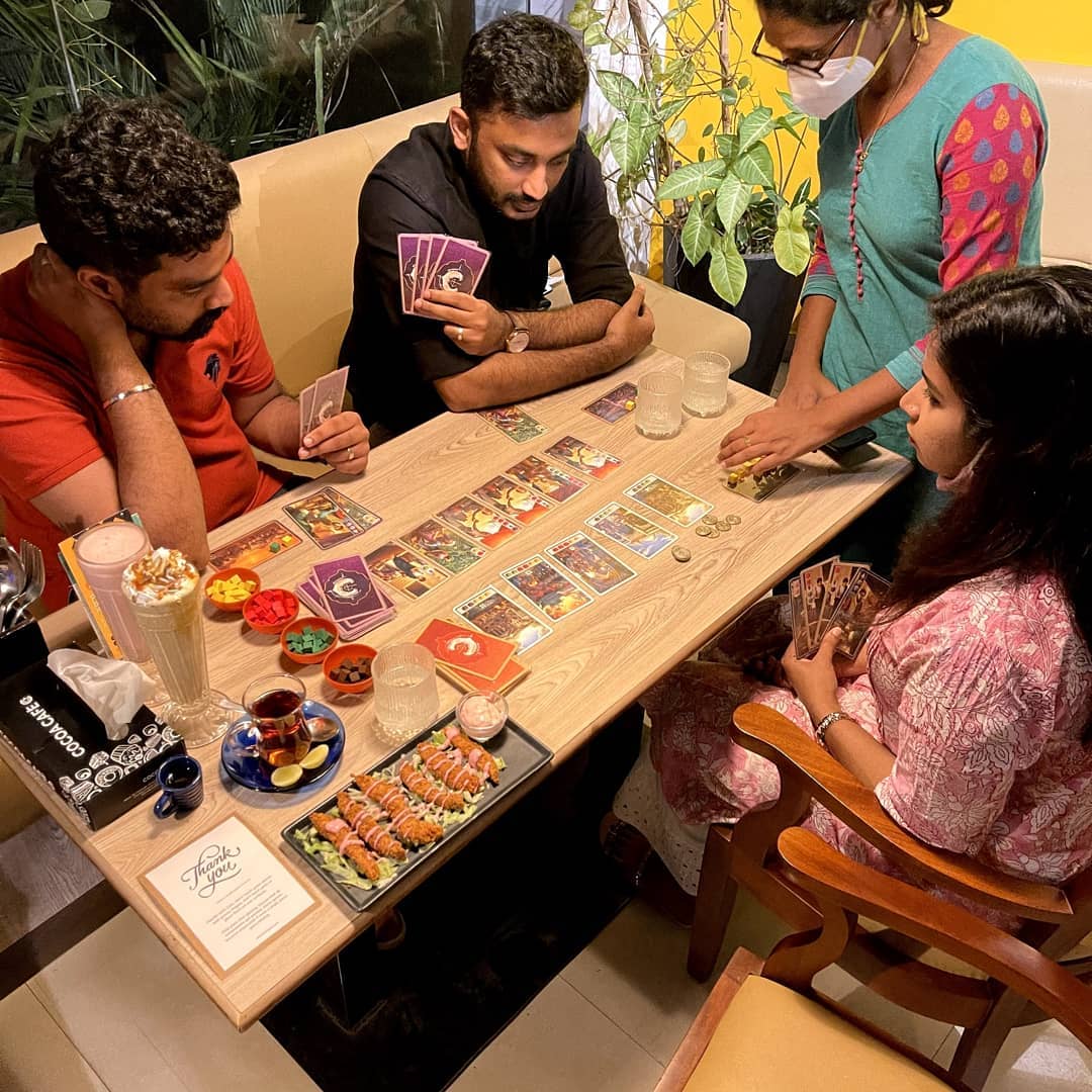 Boardgame night in Kochi ❤️
SaltedMangoes welcomes Kochi to the amazing world of board gaming :)
"For the first time in Kochi"
"mind-blowing, strategic, never-heard-before international board games"
DM us if you're looking forward to the next event.
You don’t need to have played any board games before - we love introducing people to new ones! We’ll help you pick a game, set up, and explain the rules.
Adults or Kids - Lots of fun! Guaranteed. Redefine socializing, Make new friends, and bond better with your loved ones, friends, and family.
#boardgames #kochi #playkochiplay #saltedmangoes #thingstodoinkochi #boardgamers #kochigram #kochidiaries #kochivibes #kochilive #kochigrams #kochifoodie #kochikaar #eatkochieat
#whatsaroundkochi #kochiboardgamers
@cocoacafe_cochin @das_rohith @vidya_prasad_ @capt.chacksparrow @vighneshkoncheril @swetha_sunil @blessytabraham @kevinabgeorge @sumirakesh @rakhijayashankar
