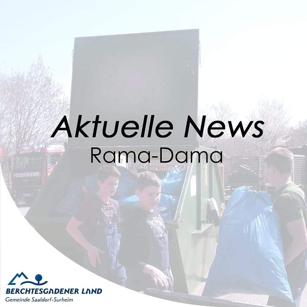 Rama-Dama in diesem Jahr einmal anders!
Nachdem in diesem Jahr durch die Corona-Pandemie alles anders ist, kann der Umwelttag Rama-Dama der Gemeinde Saaldorf-Surheim leider nicht wie gewohnt stattfinden.
Es wünscht sich aber jeder Bürger eine saubere Gemeinde, Straßen und Wanderwege ohne Müll und Unrat.
Der Appell an die Einwohner ist nun einzeln, zu zweit oder in Familien im Ort und der näheren Umgebung Müll einzusammeln. Es empfiehlt sich dazu Müllsäcke oder andere Behältnisse mitzuführen, eventuell eine Warnweste anzuziehen und zum Aufsammeln Arbeitshandschuhe oder ähnliches einen Ski- oder Wanderstock zu verwenden. Damit für die Helfer Versicherungsschutz besteht, muss ein bestimmter Tag für die Aktion festgelegt werden und ist eine telefonische Anmeldung im Rathaus unter der Nummer 08654/6307-26 unbedingt erforderlich. Bei der Anmeldung soll auch die Wegstrecke bzw. das Gebiet bekanntgegeben werden wo gesammelt wird, damit nicht unnötig doppelt gesammelt wird.
Traditionsgemäß findet die Umweltaktion am Samstag, den 27. März 2021 statt.
In der Zeit von 13.00 Uhr bis 15.00 Uhr kann der Bauhof unter der Telefon-Nr. 0151/58154696 kontaktiert werden um mitzuteilen, wo der gesammelte Müll und Unrat abzuholen ist.
Die Gemeinde Saaldorf-Surheim bedankt sich bei den freiwilligen Müllsammlern mit einem kleinen Geschenk und freut sich über jeden, der seinen Beitrag für eine saubere Gemeinde leistet!