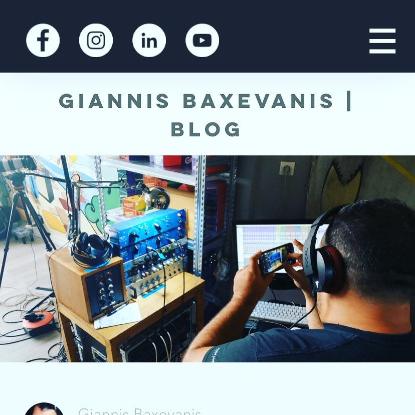 New blog#linkinbio #baxevanisgiannis #soundstudio #livesound