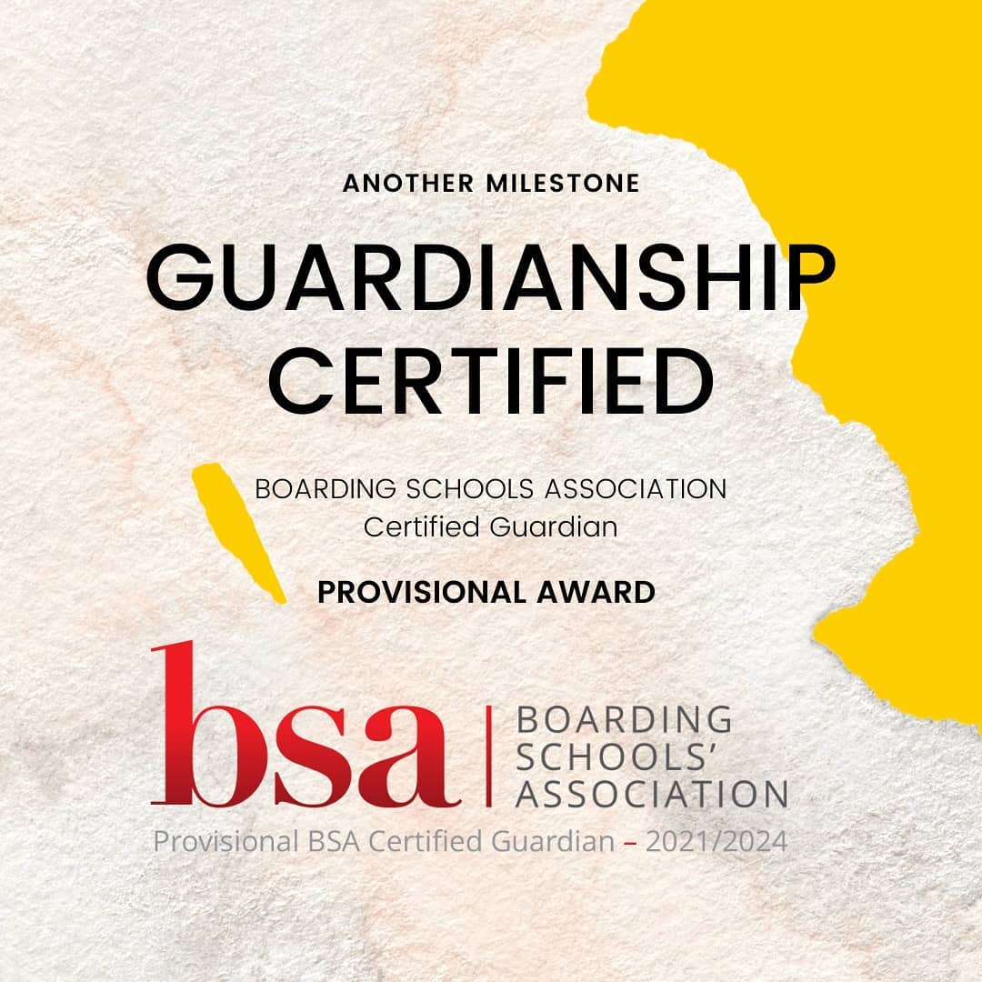 Another Milestone...
Our sister company ISGI has been awarded Boarding School Association Guardianship Certification. This is another major milestone for our highschool placement and guardianship service.
As we strive to consistently offer excellence in student care, BSA certification aknowledges our quality standards and gives our students, parents and partners knowledge of our desire to continually improve our service.
The Boarding School Association, BSA, is a voice for boarding schools internationally in both independent and state boarding schools in 35 countries. Receiving provisional recognition has been a goal for ISGI which we're delighted to have accomplished. We now move forward towards full certification which we hope to achieve in the coming months.
To learn more about our school placement and guardianship service, visit www.guardianshipireland.ie or www.bwe.ie