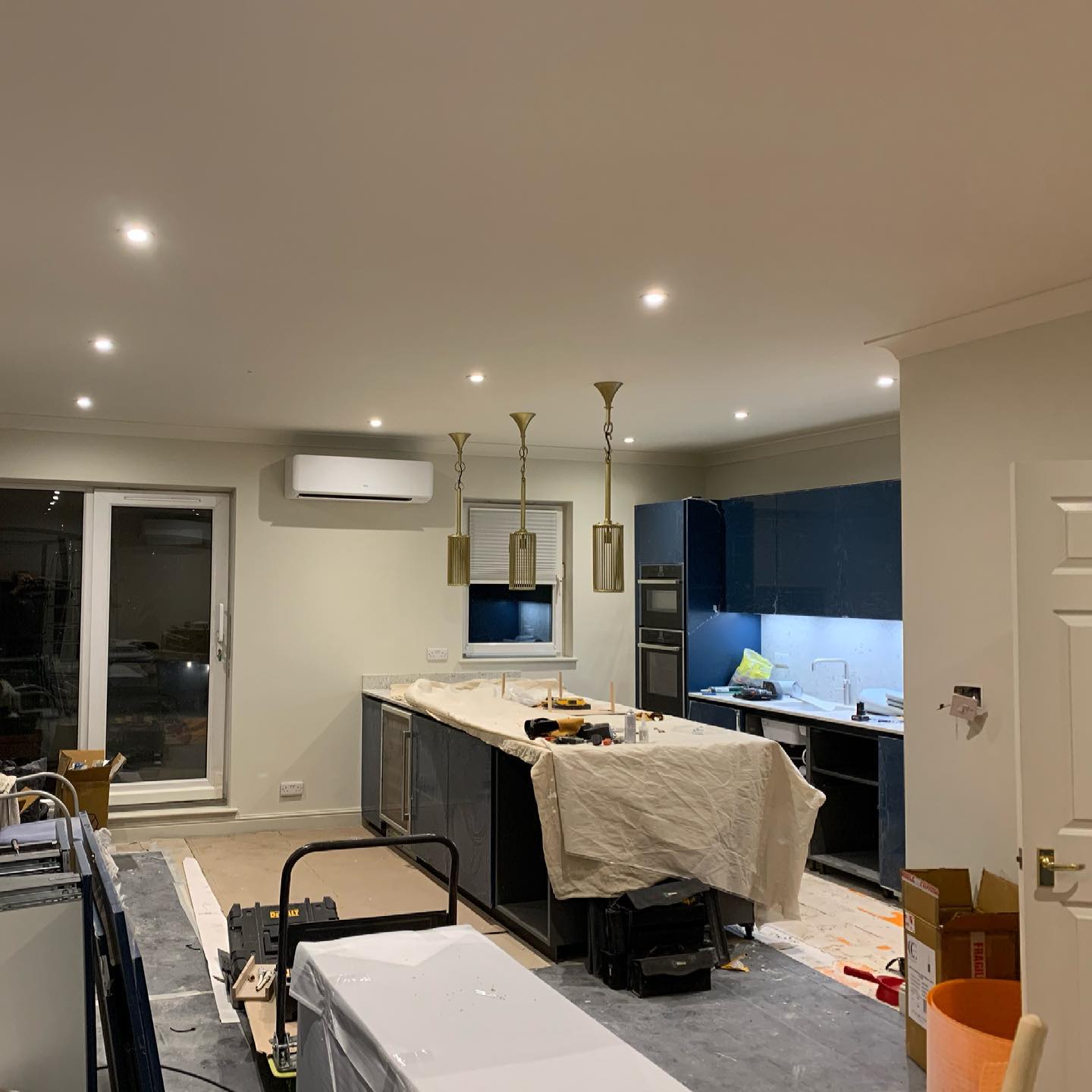 Some pictures of a recently completed project in Chiswick. Unfortunately I was unable to get some pictures of the finished job! New electrics in the kitchen and downlights installed throughout the property. New air conditioning supplies were also installed as well as a consumer unit upgrade.
.
.
.
.
.
.
.
.
.
.
.
#TT #Electrical #TTElectrical #Electrician #London #Local #Friendly #Design #downlight #kitchen #chiswick #penthouse #airconditioning #fuseboard #upgrade #hagergang #hager