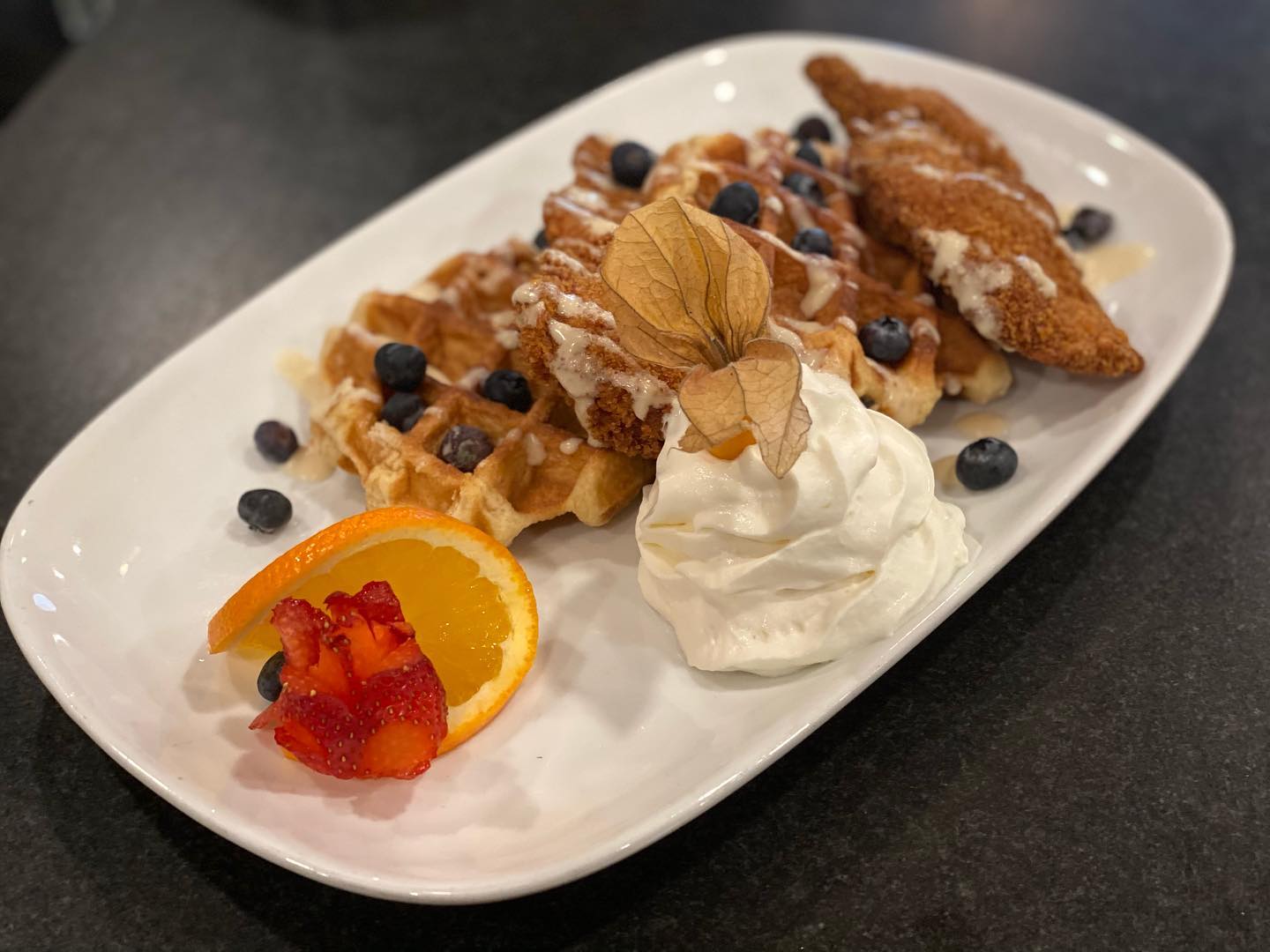 Here for a good time not a long time!
Today’s special was Chicken n Waffles.
Stay tuned for more daily specials!