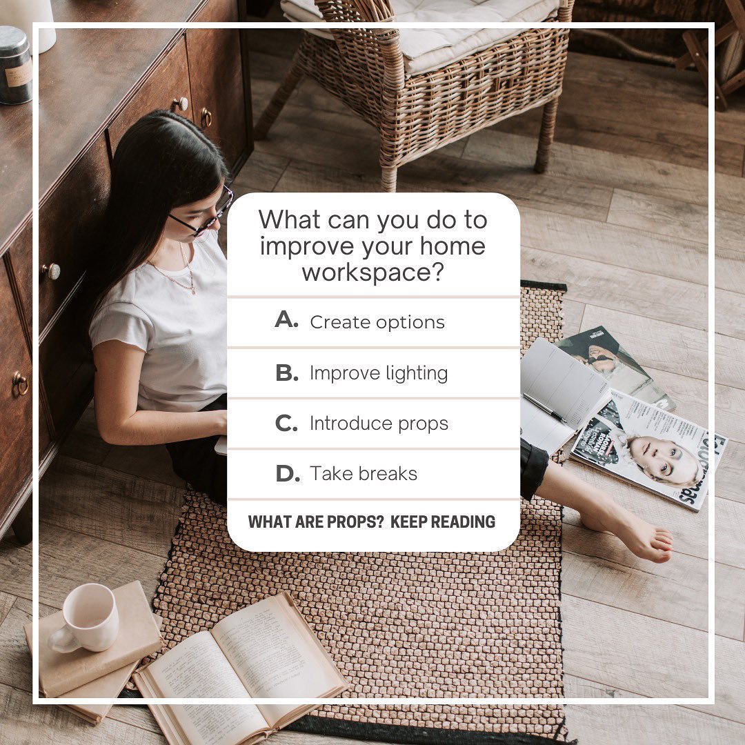 Your job should contribute to your well being, not detract from it. So let’s re-think how and where you’re spending the majority of your time working. I realized just as I was posting that this picture reflects the way I might choose to work. I spend a lot of time on the floor. I hope you will consider this an option.
Research shows that sitting for prolonged periods has been linked to a number of health concerns including increase in blood pressure, decrease in metabolic rate, high blood sugar and abnormal cholesterol levels. Move to eliminate these risks.
Take some time this weekend to re-think your work area and set yourself up for success when you get back to it Monday morning.
1️⃣ Have options. As well as your current desk look around for other areas you can work. An island or kitchen counter where you can stand, sit at a stool or place one foot on the stool and stretch out the other hip. Sit on the floor or a yoga block and use your coffee table. Kneel or half kneel on a folded towel or blanket in your present set up. All of these are very easy with a laptop. The closer to the floor you are the more your body will prompt you to re-organize yourself and all movement is good.
2️⃣ Get some good natural light as well as task light. You should not be struggling to see properly while you are working. Blue light glasses are a good idea for later on in the day, in the morning the light is good for you, no need to wear them until late afternoon. I am also saving eyes for another day.
3️⃣ Props are anything and everything that you can find that will make you more comfortable, encourage more frequent movement, provide support or a variation on your position. I will get into this in depth in a future post but for now get yourself some or all of these: a 3” foam yoga block, a foam roller, a small ball and a lacrosse ball, a towel, and some different sized cushions and an open mind.
4️⃣ Set a timer on your watch, phone or computer for 30 minutes and get up and move around every time it goes off.
#worklife
#lifework
#relievemyachingback
#youcandothis
#setatimer
#goodpractice
