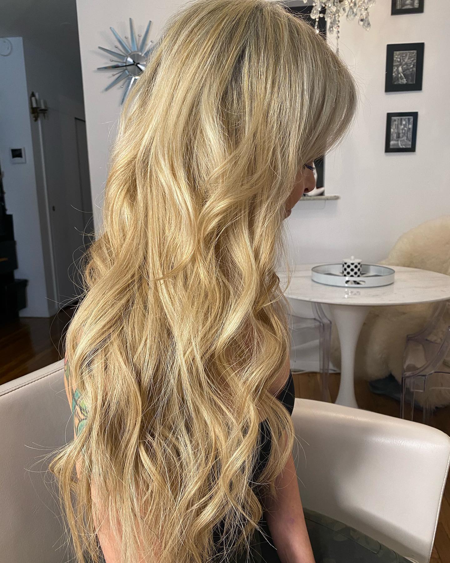 Getting ready for her bodybuilding competition. Hair ✅ 3 rows custom hand tied extensions. #handtiedhairextension, #handtiedsewinextensions, #sewinhairextensions, #hairextensionsalon, #hairextensionsnyc