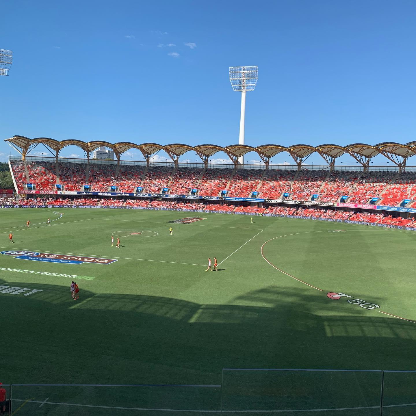 Not a bad way to watch our first live AFL game today. Thanks to Cloud Voice and Data for an awesome afternoon