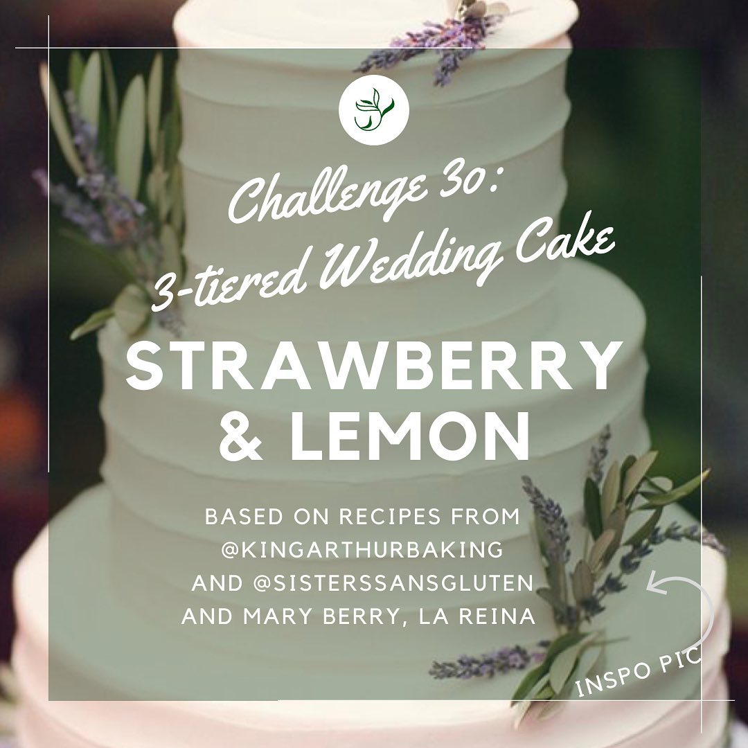Challenge 30: Wedding Cake! This recipe is more of a game plan than precise instructions, but many thanks to @kingarthurbaking and @sisterssansgluten and The Queen, Mary Berry for each recipe element. @kingarthurbaking Lemon Cloud Cake is LEGIT and @sisterssansgluten provided so much flavor inspo with their #glutenfree Strawberry Lemonade layer cake 🤤🤤 And we could feel Mary’s guiding hand from previous recipes even in the creme pat from Challenge 20: Religieuses. Is it corny to say everything has been leading to this? Yes? Ok! 🌽🌽 talk soon.
#GreatBritishBakingShow #TheGreatBritishBakingShow #MelAndSueForever #GBBO #BritishBakes #MaryBerry #DameMaryBerry #TheFeedFeed #TheBakeFeed #weddingcake
