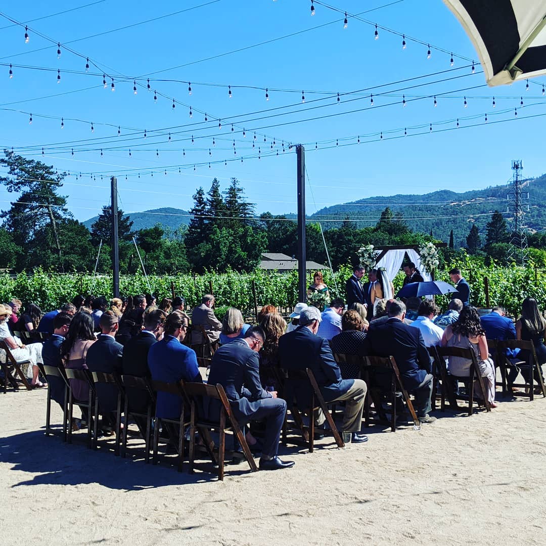 Back at #treposti, this time adding #electricguitar. Congrats, Madeline and Chase!