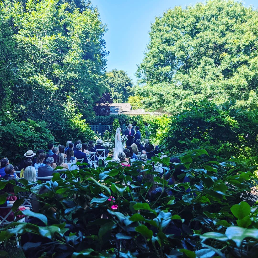 Gorgeous wedding at Gamble Garden today. Perfect weather too!