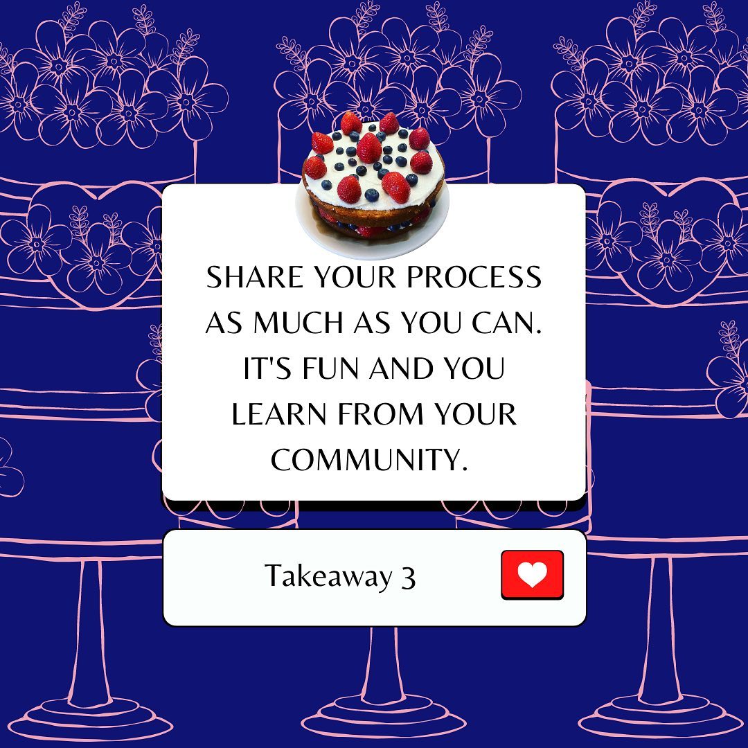 Takeaway 3: Share your process! When we first started we wanted to give you guys our best, shiniest, most polished gems. We wanted to fully think everything out before we posted. After all, some of the mega accounts we adore here seem to do things that way. But we realized they are experts in their chosen fields and we are decidedly amateurs. So their secret sauce was not ours. Ours was dribbling down our chins and needed multiple paper towels to get. So why not share that hilarity behind the scenes and all we were learning in those “failures” (see 4) with you lovely people? And for us, it helped us grow, you guys got to contribute great solutions, and we had more fun together. Maybe that’s the real takeaway - more fun together.
#shareyourprocess #morefuntogether #loveyouguys #secretsauce