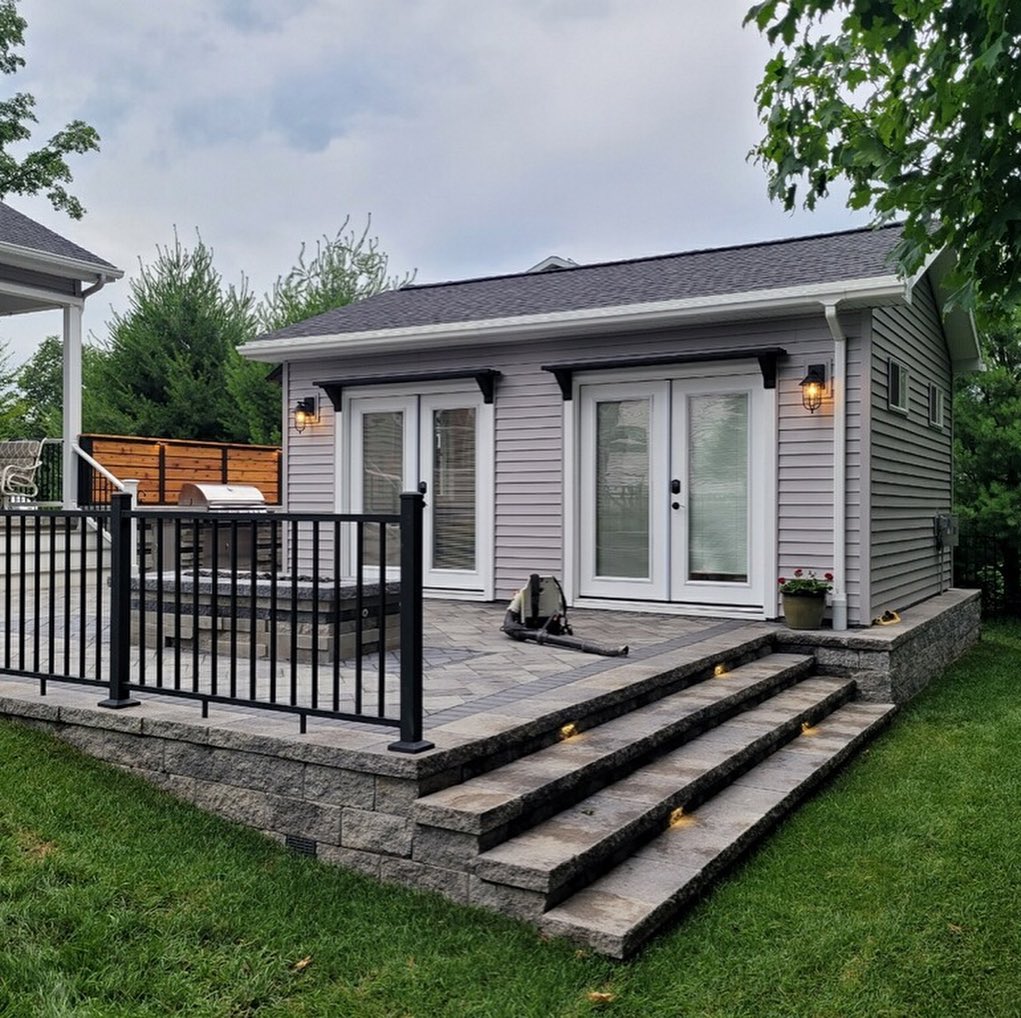 This project was one for the books! With material shortage and many challenges along the way, it came out better than expected!✨
📐Outdoor Grilling Area
- Techo Bloc Graphix Wall Techo-Bloc
- Poured Concrete Countertop
- Summerset grill, Pizza Oven and Fridge Summerset Grills
- Custom Cedar Accent Wall
📐Outdoor Pavillion
- Shiplap Interior
- Pass through Window/ Bar
- Custom ceiling beam and bar top
- Custom awing and pergola accents
- So much more we can't even list it all
📐Patio/ Custom FirePit
- Belgard -Catlinia -Slate
- 240,000 BTU Liner Burner
- Techo-Bloc fireplace surrounding and capping
#techobloc #sheshed #belgard #hardscape #custom #exploresaratoga #saratogaconstruction #saratoga