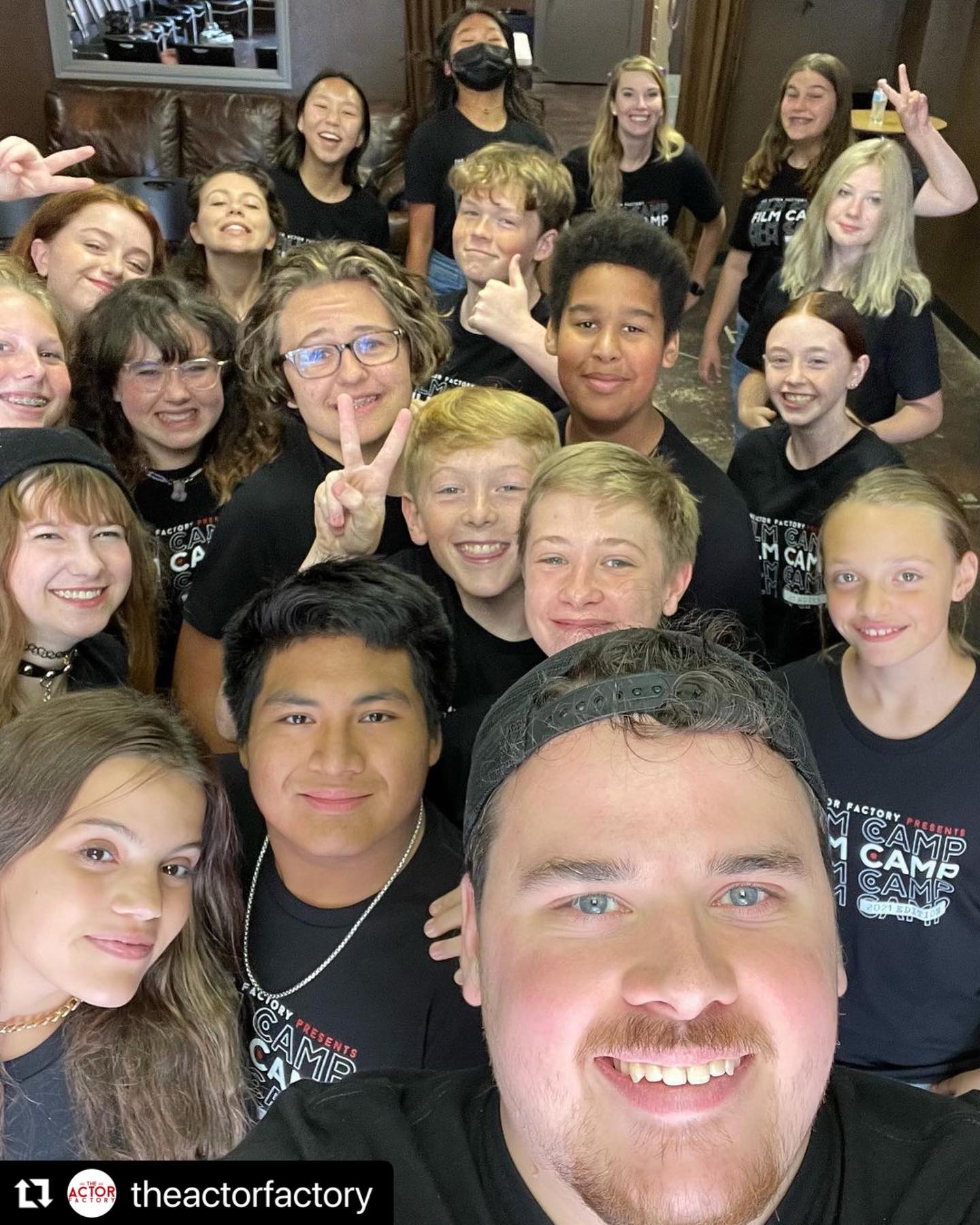 A lot of people ask me what it’s like working with young actors all the time. I like to tell them, the cool thing about working with kids or teens is that they’re still at that age when playing pretend is commonplace. Remember how REAL those storylines were on the playground back in the day? That’s because you used your imagination, and you COMMITTED. And at the end of the day, that’s all acting is. These kids are rocking it at @TheActorFactory Film Camp this week. Picture‘s up at 9am!