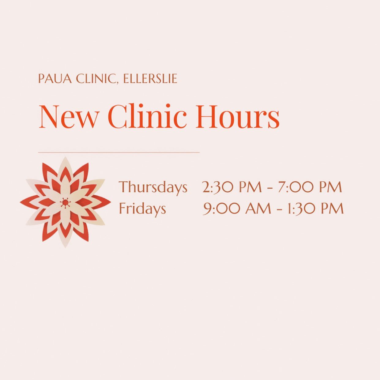 I have new clinic hours starting from 29 July. I’m now in the Paua Clinic in Ellerslie on Thursdays and Fridays.
🦋 Visit the Paua clinic page to book online or msg me for an appointment: https://www.ezybook.co.nz/pages/southpacificcollegeofnaturalmedicine/