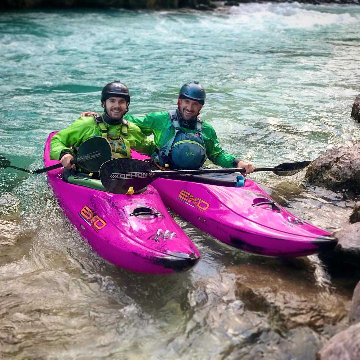 What do the instructors do during their free time..? More kayaking of course!
It’s hard to decide what is cheesier. Our slightly generic Instagram posts or Jurij and Andraž’s matching outfits.
.
.
#kobaridkayakschool #kobarid #slovenia #kayaking #šolakajaka #soca #sloveniaoutdoor #outdoor #adventure #exlore #rivers #activevacation #igslovenia #ifeelsLOVEnia
@ophion_paddles
@exo_kayaks
@kampkoren