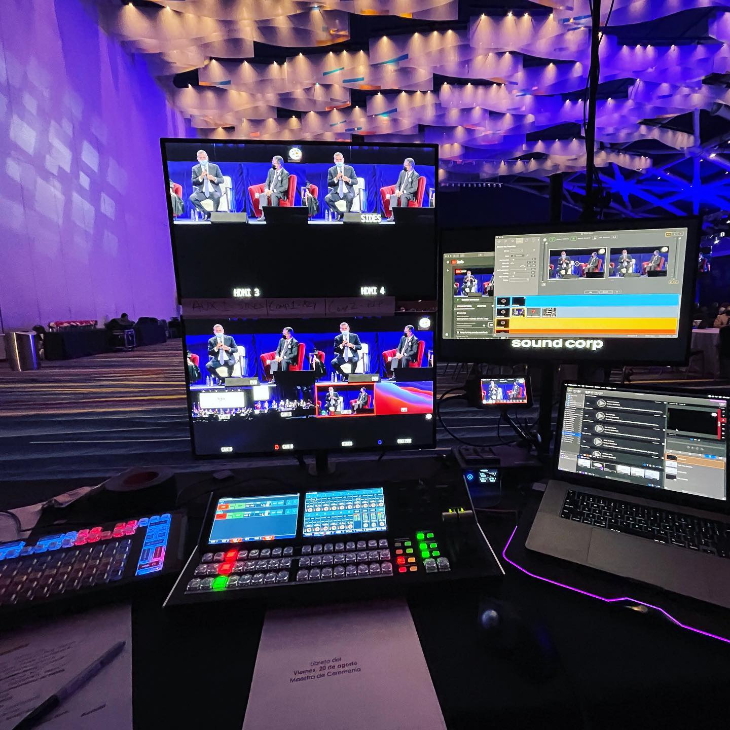 Directing Streaming & IMAG cameras with @irsoundcorp for @industrialespr convention. Thanks for the opportunity and trust. @wirecast @roland_proav @apple