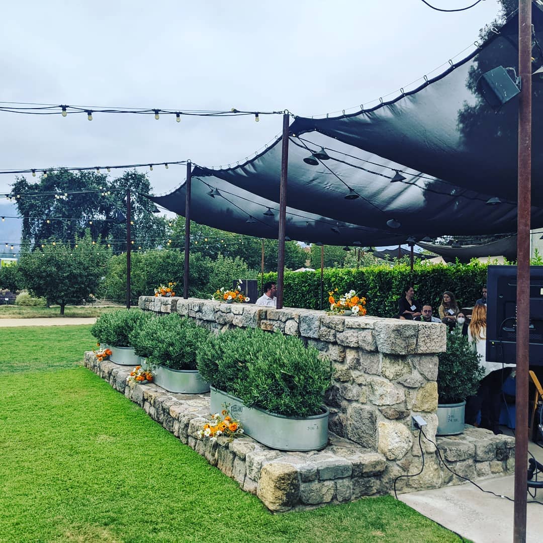 The full set up today for our corporate event at the lovely #farmstead at #longmeadowranch. Thanks for having us, we hope to return many times!