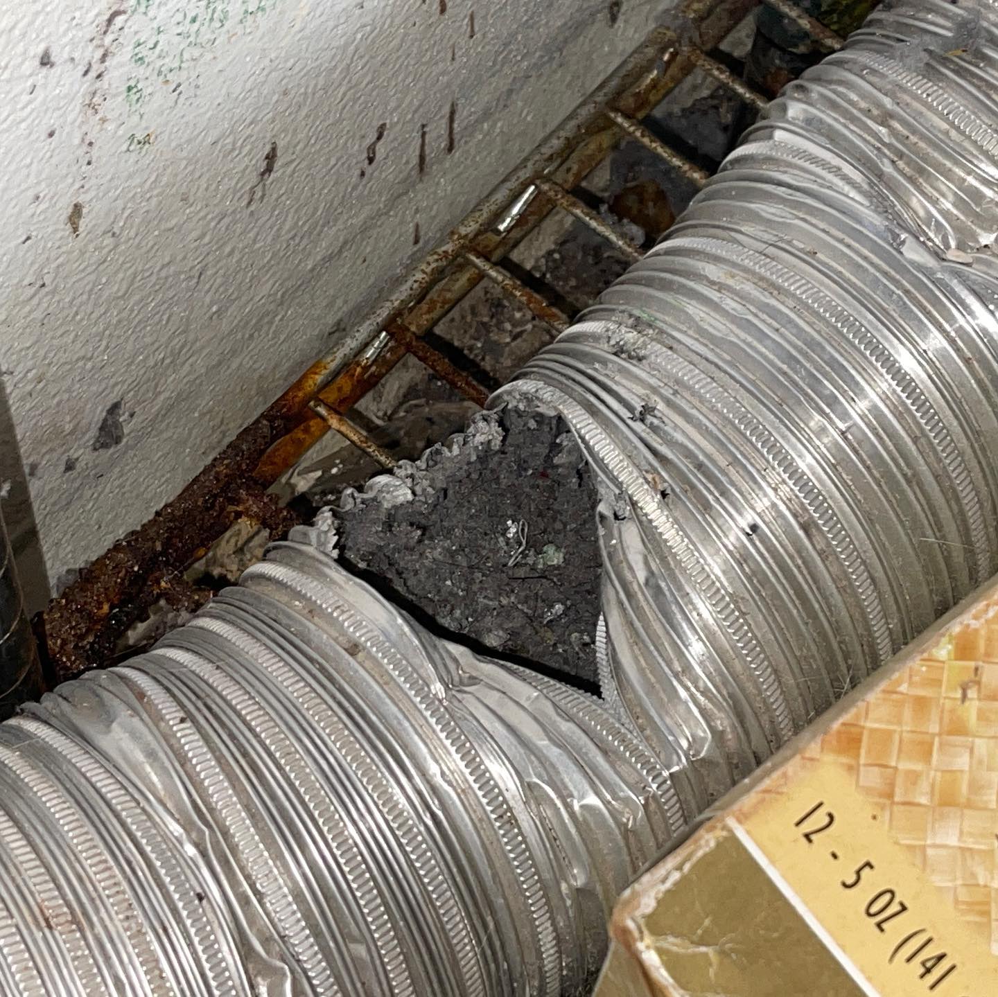 Rodent hole. Open dryer flaps allow pests like mongoose or rodents to get into ducts and they can chew there way into the property. Also dirty dryer ducts can start fires 🔥