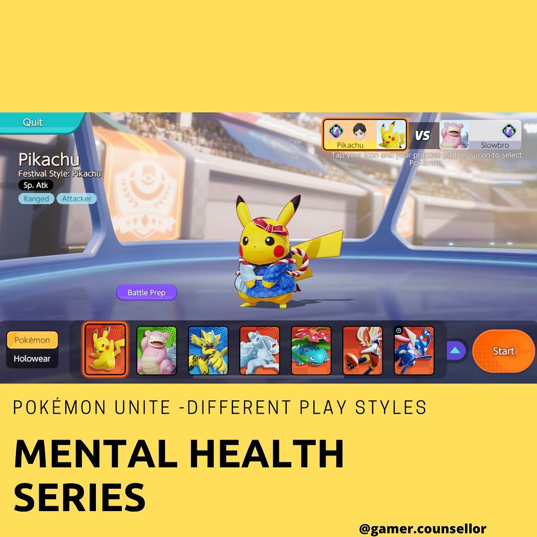 Pokémon Unite - Different play styles. This game feature 5 different roles: Attacker, Defender, Supporter, Speedter, and All Rounder. Although you can stick to just one role, I’ve learned that it’s beneficial to actually familiarize with other roles in the game. I started the game by using Attacker then a Defender. But there are times where I couldn’t play any of those roles because the other players has chosen them before me forcing me to use a unfamiliar character.
Similarly to our coping strategies used in life to regulate emotions, it’s beneficial to not rely on just one strategy. This is because there will be time we’ll need to engage in variety of coping strategies. Says sleeping works for you, or playing games, or talking to a friend; what happen if those activities can’t be accessible? It calls for a strategy that suits the context/ situation.
Which role do you use frequently in the game? What coping strategies do have in your inventory ready to be used?
Follow @gamer.counsellor for more posts on the journey of life from the lens of a Christian, psych graduate and a gamer.
#gamercounsellor #wellbeingnz #wellbeing #mentalhealth #mentalhealthnz #mentalhealthawareness #pokemon #pokémon #pokemonunite #geektherapy #geek #geektherapynz