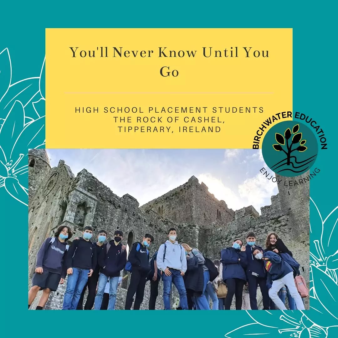 Our International students studying in local secondary schools around Munsterr enjoying a weekend excursion at the Rock of Cashel in Tipperary.