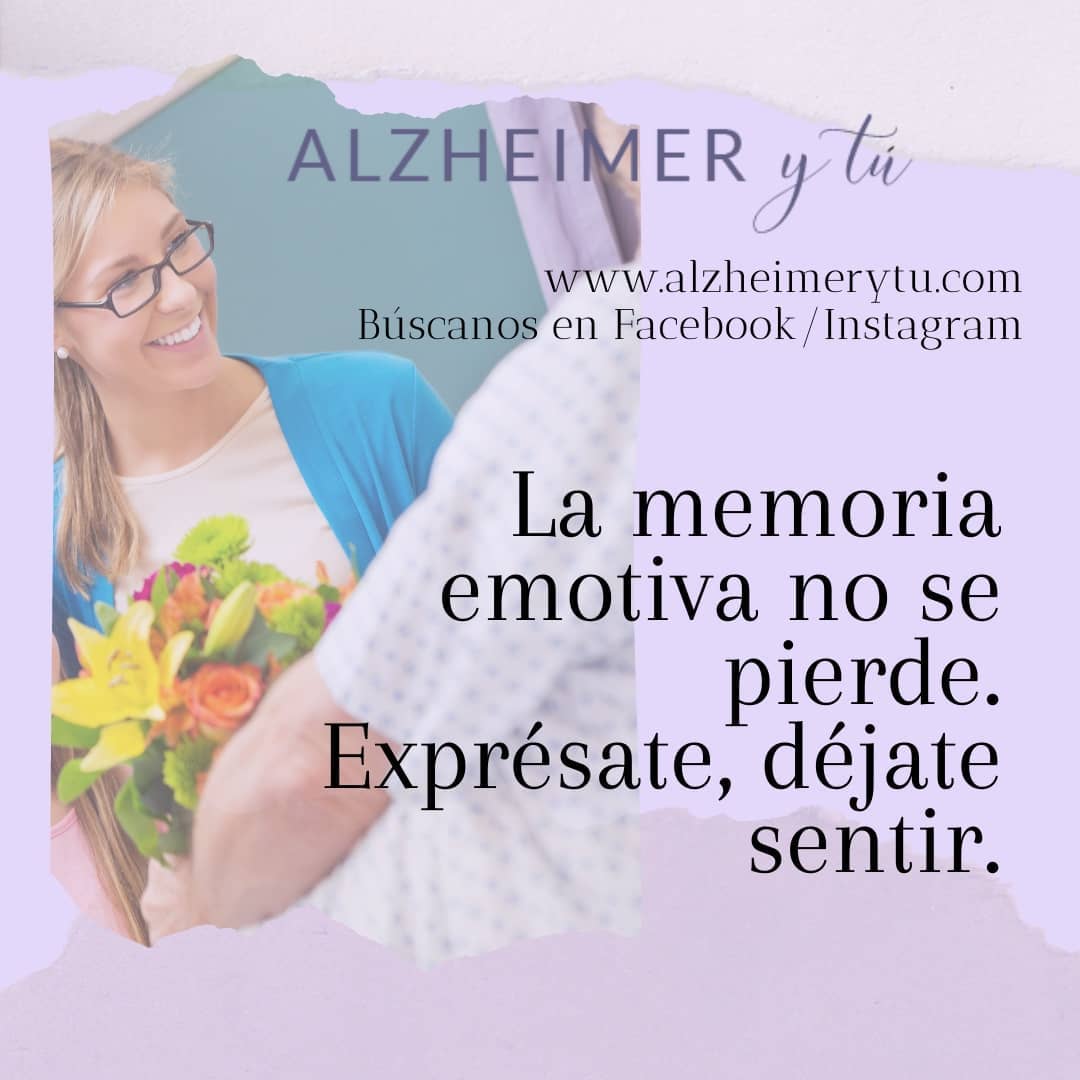 Que una persona con Alzheimer deje de comunicarse no significa que deja de sentir. Sigue siendo un ser humano, aunque haya perdido muchas de sus capacidades mantiene su memoria emotiva. Es ahí que se encuentran sus sentimientos y las emociones. Jamás dejes de expresar amor y gratitud. Sin importar que no te pueda contestar. La memoria emotiva no se pierde, exprésate y déjate sentir.
#alzheimerytú #amor