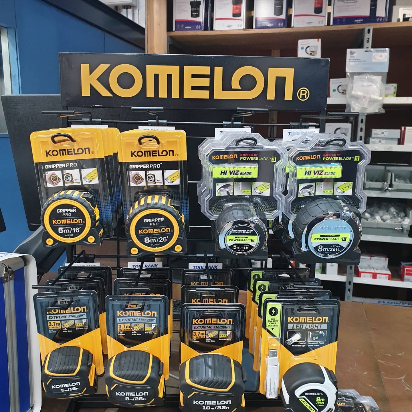 @komelon_uk tape measure range now available @nbpsupplies #tapemeasure #bristol #plumber #builder