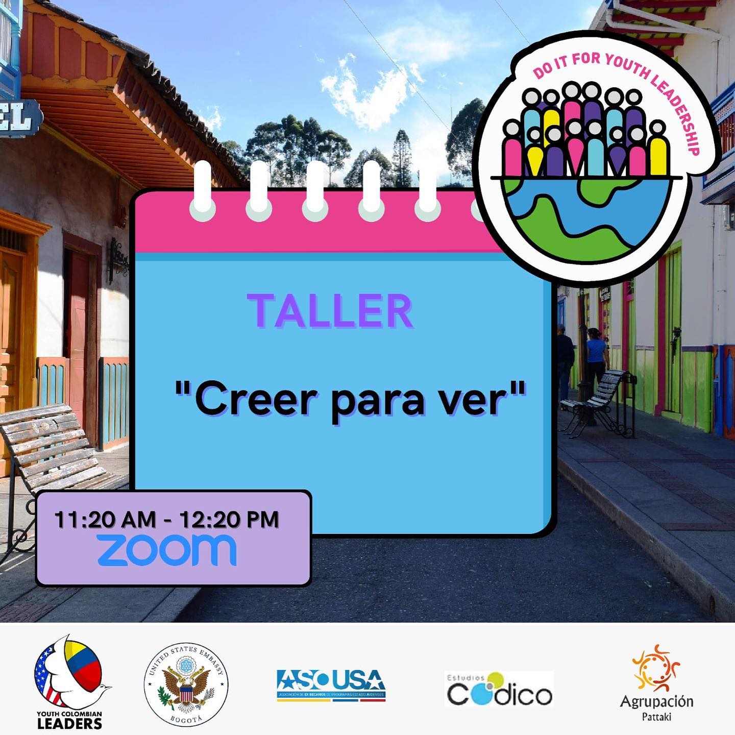Ya vamos a empezar con nuestro primer bloque de actividades, aprovecha al máximo de los espacios que se diseñaron especialmente para ti.
Nos vemos en el taller "Creer para ver"
Nos vemos en Aprendiendo entre lideres "Mil razones para educar con valores"
Nos vemos en Aprendiendo entre lideres "Crece tan alto como un árbol, sostente tan fuerte como sus raíces y jamás permitas que la tormenta te venza”
Hora: 11:20 am - 12:20 pm
#DoItForYouthLeadership#ASOUSA #YCLF