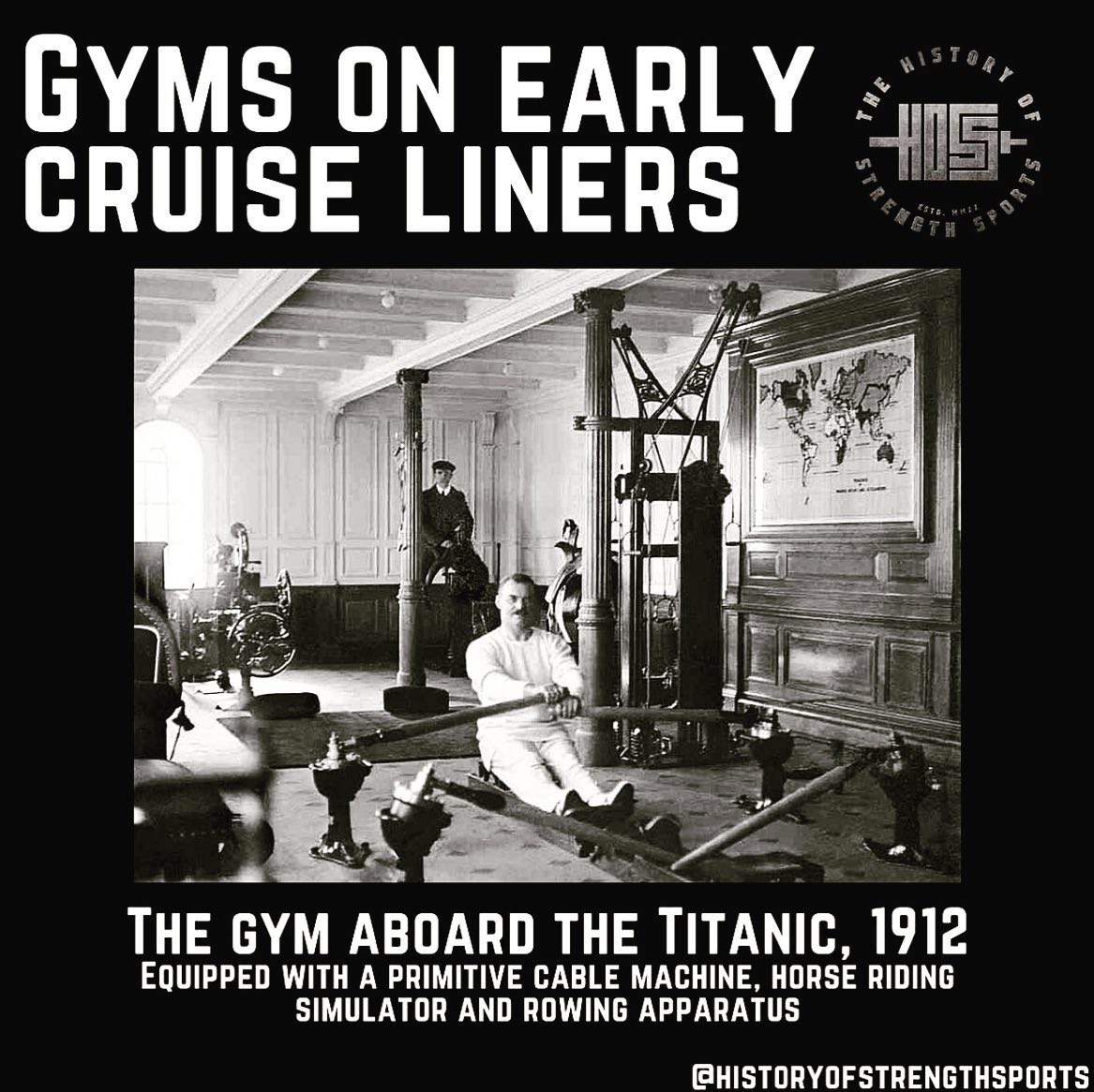 Love this. Thanks to Pilates teacher and historian @elaine_ewing for sharing this post originally from @historyofstrengthsports
_
Repost… As the physical culture and fitness scene gathered steam in the early 20th century, we see more gyms and health studios starting to appear.
_
Cruise ships were no exception and were keeping the ailment fearing upper classes strong and healthy.
_
#historyofstrength #strengthhistory #titanic #vintagegym #gymhistory #fitnesssunshinecoast #sunshinecoastfitness #movesunshinecoast #pilatessunshinecoast #sunshinecoastpilates #healthandfitness #fitnesshistory #healthhistory #movementhistory #historyofmovement #physicalculture #historyofphysicalculture
