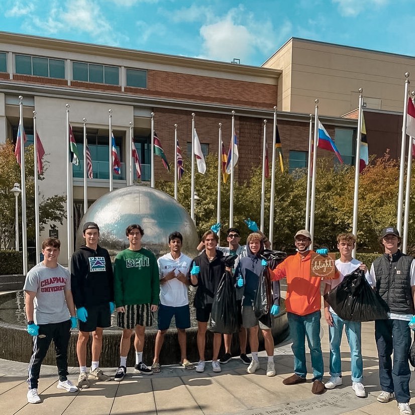 We love seeing our fraternity men out helping serve our community! Shoutout to the men of @beta_chapman for organizing a community clean up this past week!