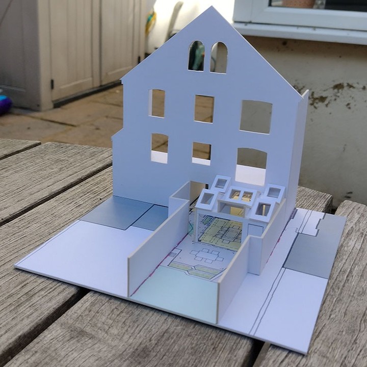 Model of West Hampstead Garden Flat Extension - overview 2