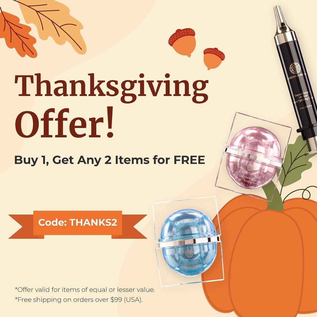 Thanksgiving Sale! 🦃
.
.
.
#foreverflawless #skincare #skincareroutine #skincaretips #skincareproducts #thanksgiving #thanksgivingsale #discount #discounts #sale