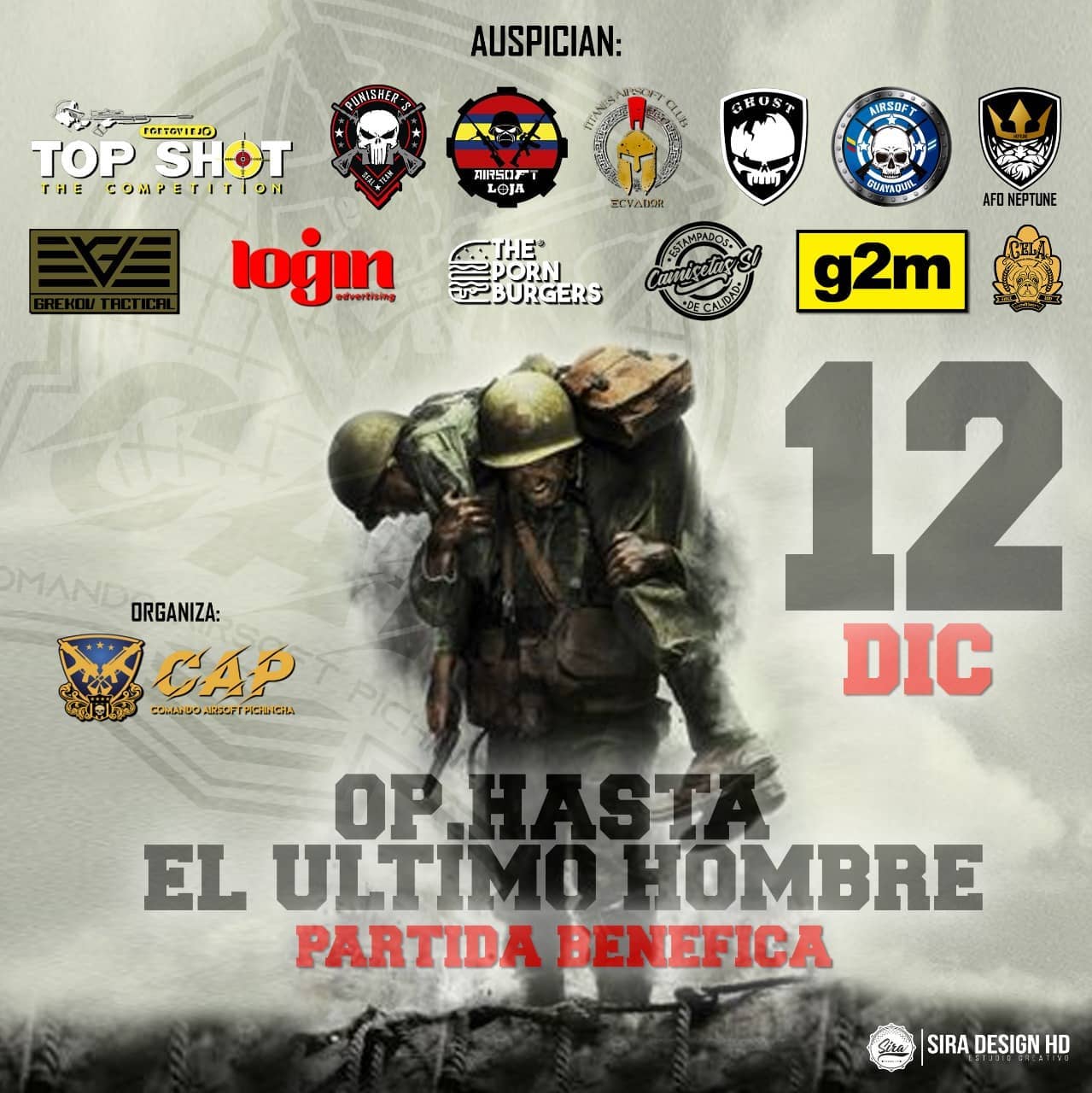 Estimados compañeros, quedan cordialmente invitados a una partida benéfica.
El Evento se realizara el juego el dia 12 de diciembre a la misma hora a nivel nacional en cada cancha de las distintas provincias de Ecuador.
* El valor es de 8 dolares.
* Todo el dinero recaudado se entregará para una gran causa y obra benéfica.
Muchas gracias por la ayuda y por estar siempre conectados.
COMANDO AIRSOFT PICHINCHA
.
.
.
.
.
.
_________
⬇️_TEAM_⬇️
@infantevic
@zaickofreack
@go2airsoft
@johncastilloc
@mc.yegor_customs
@alex_airsoft_st02
@pabloaguilar012
@rasputin1981
@felipemoncayo
@psalinas89
@rammyhn
@beluca20
@olmedoalejandro
@pancho_riera83
@celi_david
@juanc_landeta
@jfnankervis
@alex_barzallo92
@mateo_garcia94
@alvaroito1
@pabloaguilar012
@mc.yegor_customs
@comandoairsoft
@grekov.tactical
@abel_vacas
@gregoriovacas
@elyotero
@go2airsoft
@elismaelito27
@leomendoza9219
@vnlr2425
.
.
.
.
⬇️FOLLOW⬇️
@willy_airsoft
@bear_ecat
@jbtacticalstore
@ufprogear
@lacuevadeltactical2.0
@airsoftproleague
@airsoft_locos
@airsoft.warriors
@comandoairsoft
@kwa_airsoft
.
.
.
#airsoftguns #stpunishers#airsoft #airsoftnation #airsoftgun #milsim #airsoftworld #airsoftinternational #tactical #airsofter #airsoftworldwide #pewpew #airsoftobsessed #airsoftphotography #airsoftteam #airsoftbrasil #military #teammonster #airsoftplayer #airsoftcommunity #airsoftgame #monsterenergy #airsoftwar #airsoftlove #airsofting #glock #multicamblack #airsofterphoto #airsoftguns #MonsterEnergyEc
