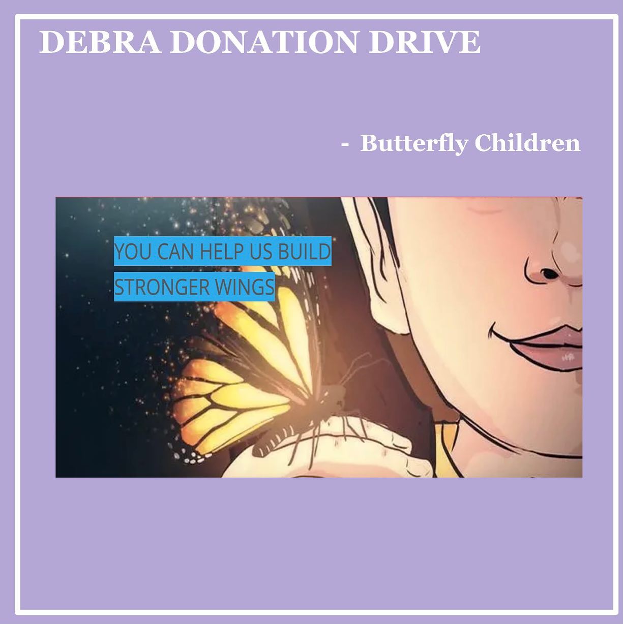 DEBRA Donation Drive 🦋 Join us to show your support for the Epidermolysis Bullosa (EB) Community in Singapore! Your donations will greatly contribute to the EB community. Furthermore, we have prepared attractive tokens of appreciations for you! 🎁 Link in Bio and here ! https://docs.google.com/forms/d/1KwCzzwqc5dV-2c_-muDHAJBG03sN8dl7KuK3Ugmb6wg/edit