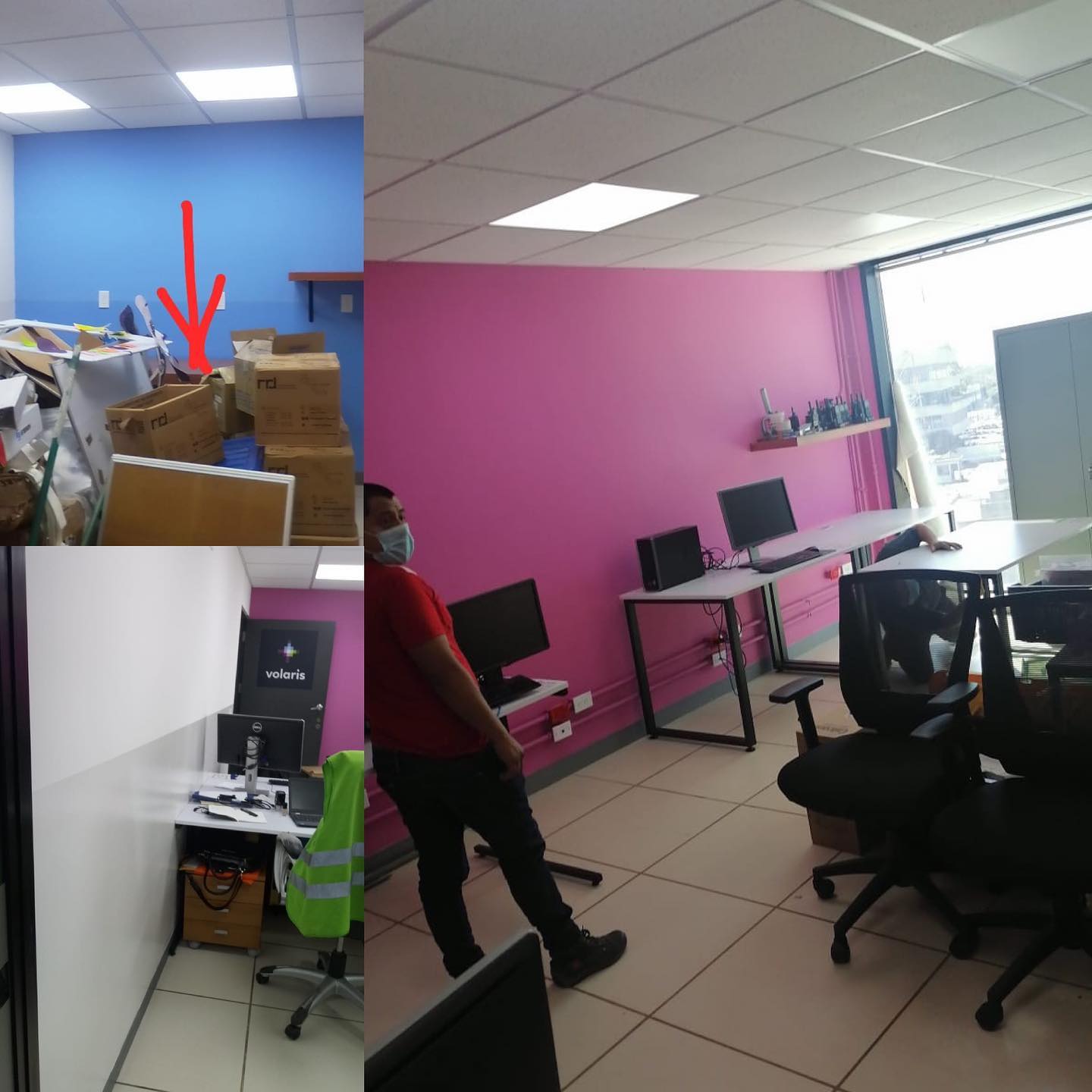 Running to have the place ready, as always with the help of Ops, doing a great job! Cause they never stopped working… 💪
.
.
.
#teameffort #architecture #construction #offices #guatemala