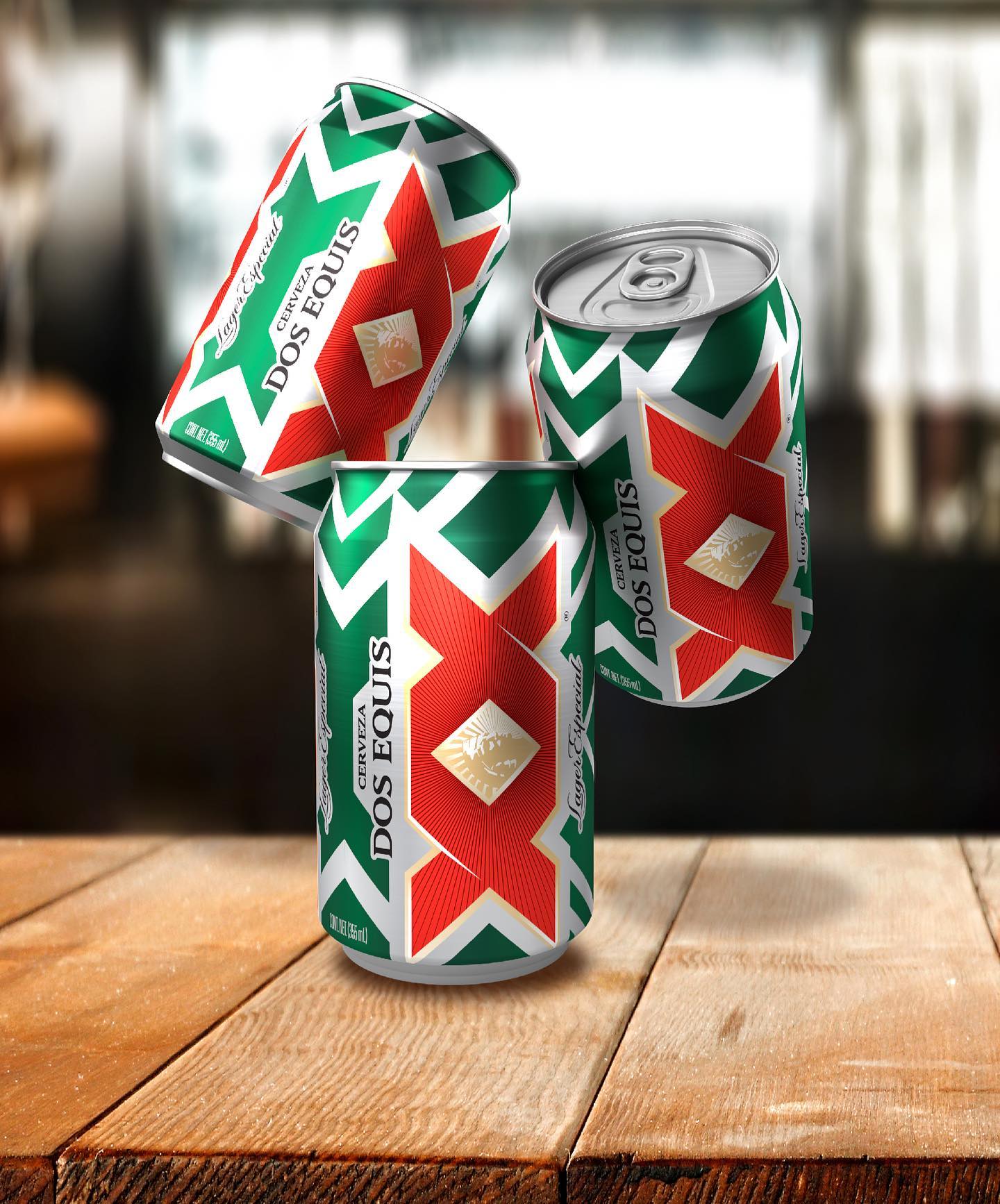 3D render of @dosequis cans
