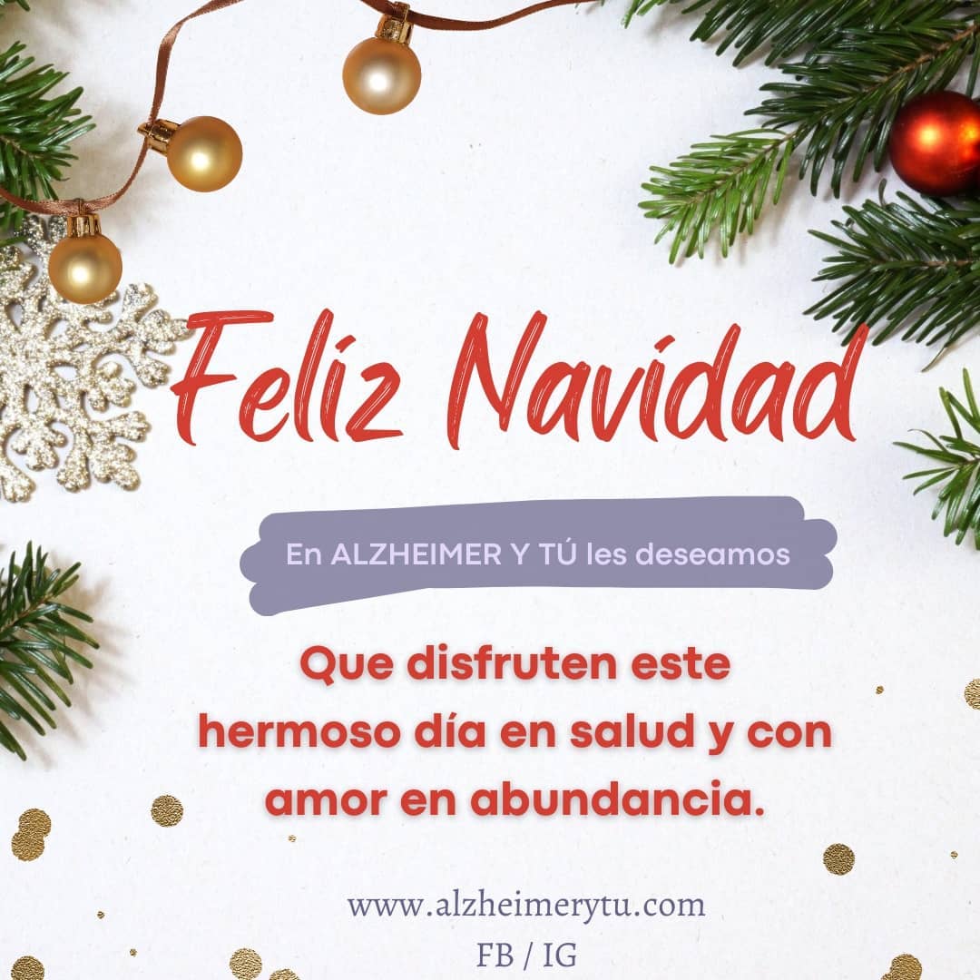 Feliz Navidad
Nuestros mejores deseos de que celebren este hermoso día en salud y con amor en abundancia.
#alzheimerytú #navidad #amor