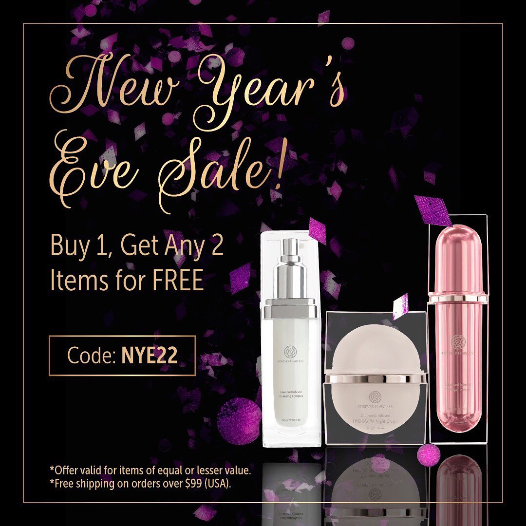 NEW YEAR'S EVE SALE! 🍾
Buy any Forever Flawless product and get any other 2 items for free!
.
.
.
#foreverflawless #beauty #beautytips #skin #skincare #skincareroutine #skincaretips #skincareproducts #skincareroutines #skincareshop #newyear #newyearseve #2022 #2022sale #sale #discount #discount