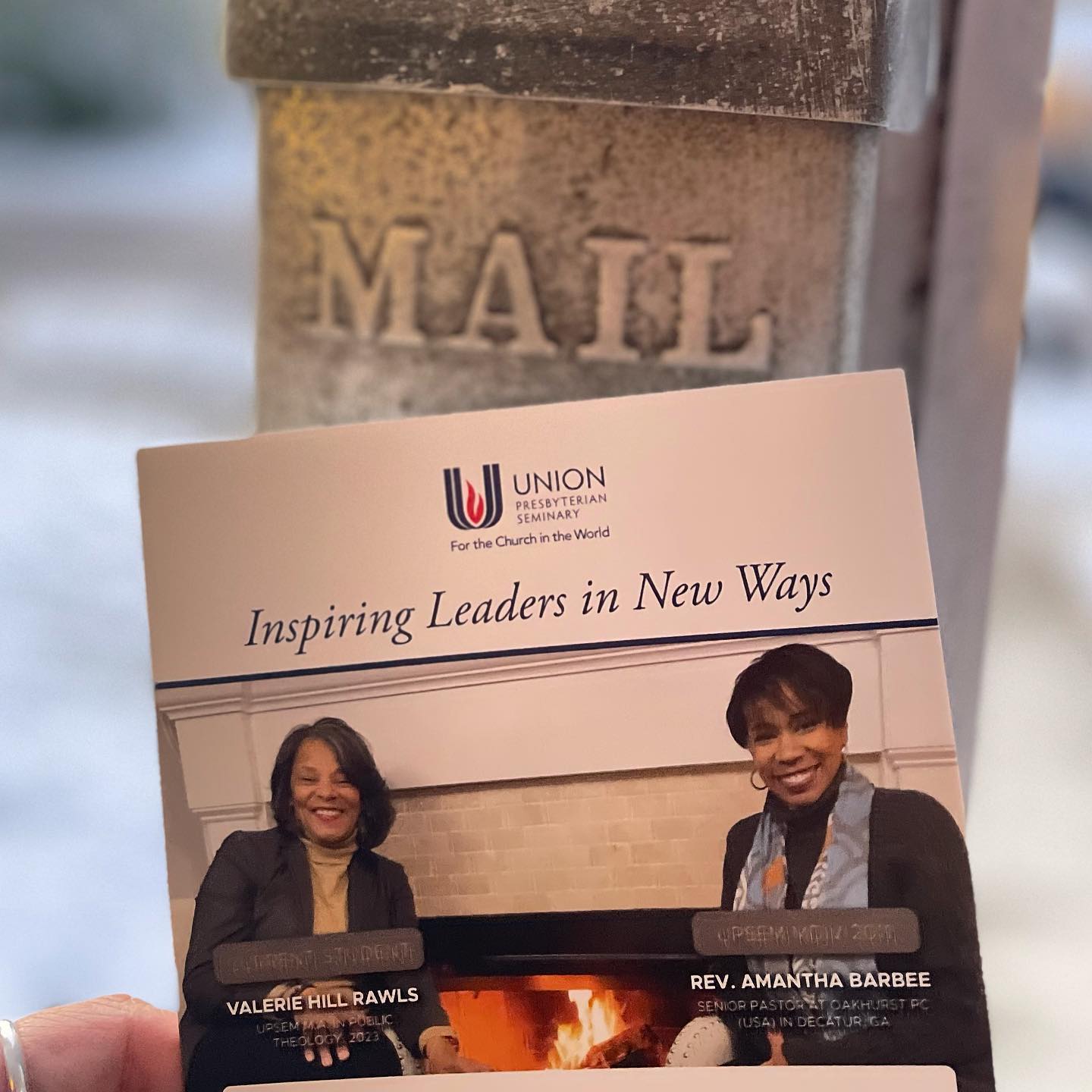 💌 Hitting mailboxes today! @upseminary
Many Union Presbyterian Seminary students journeys to seminary start with alum.
The new directors of admissions had an idea to get more applicants directly through contacting alums and asking for connections with a leader in their own community who might be interested in the opportunity of theological study.
With new degree programs and financial aid, the institution and programs might be answers to what your soul and intellect are seeking. 💫
Each of these self mailers highlight new information about the institution, an alum and a student, and have a detachable card to return as well as the contact information of the admissions directors. @eaburt @bmclennan12
Not all reverend’s are meant to lead church services, some are engaging in public policy, economic Justice, gender issues, and matters of race and reconciliation.
I love my work! 💖✨ May there be many returns on the postcards! 🤗📬