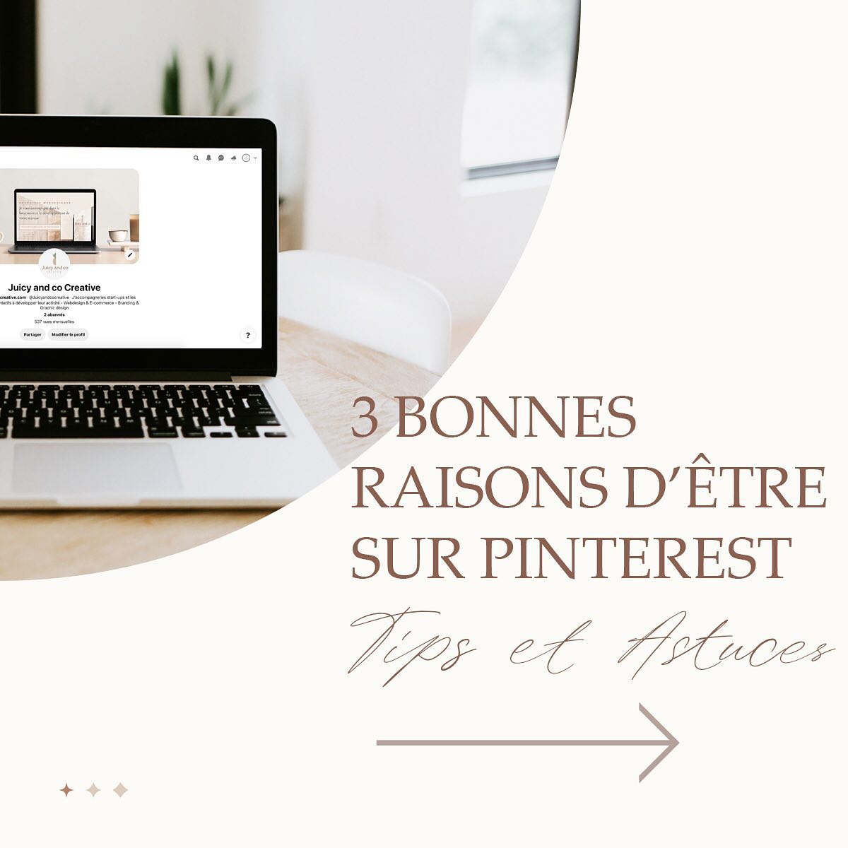 3 Raisons pour lesquelles vous devriez être sur Pinterest ✨
1) Pinterest est un moteur de recherche
2) Les épingles de Pinterest
3) Le potentiel de ventes
www.juicyandcocreative.com
#juicyandcocreative #webdesign #sustainabledesign #ecodesign #graphiste #byronbay #newcaledonia #ecommerce #shopify #branding #madeinfrance #ecoresponsable #boutiquedecreateurs #faitmain #pinterest #pinterestfr #etsyfr #creationsartisanales #creationfrancaise #marquefrancaise #boutiqueenligne #entrepriselocale