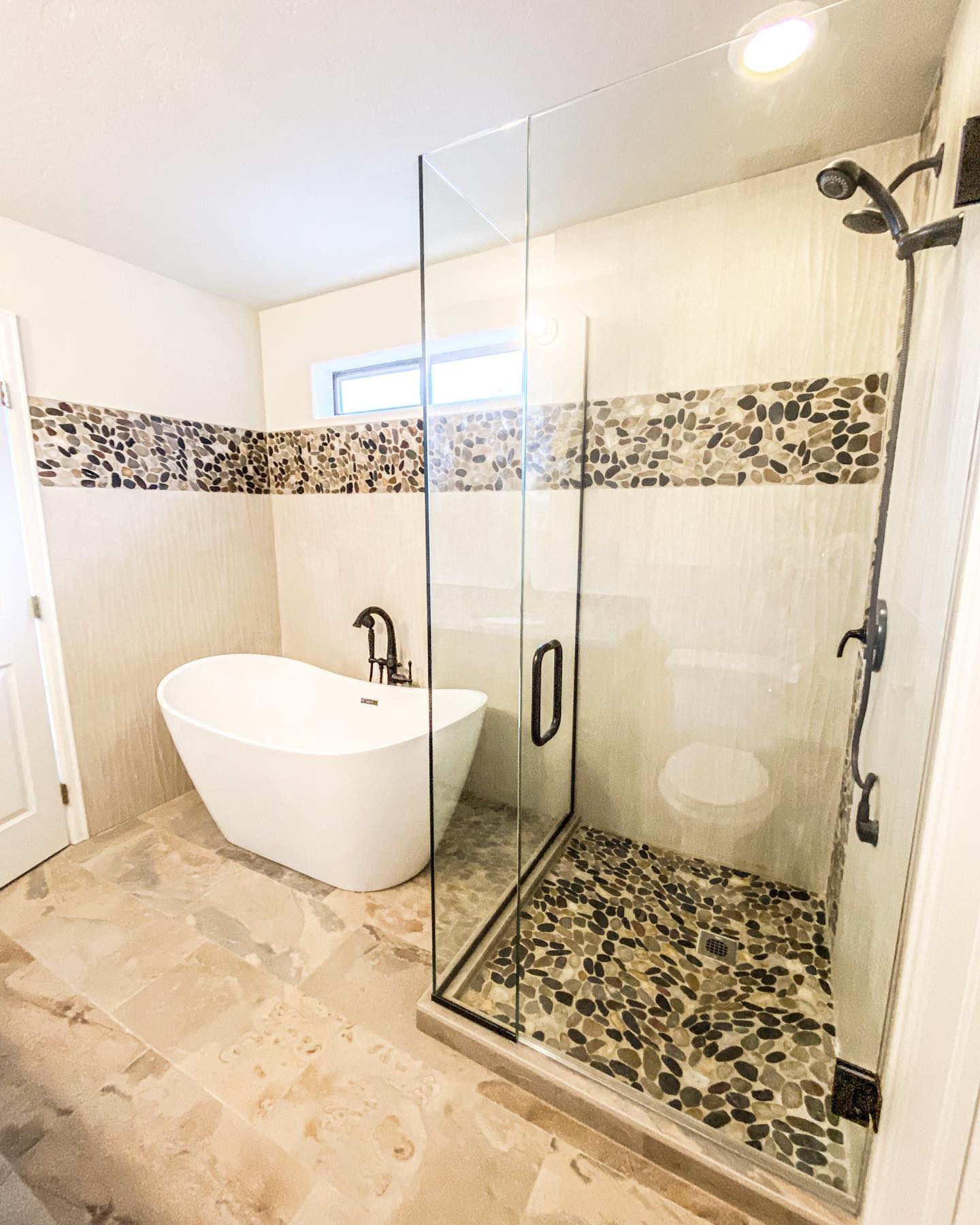 Oh the difference a year can make! | From concept to completion each project is special and unique, just like the families we create spaces for. This mountain getaway has taken more time than we all thought it would but the results are going to be well worth the wait! | #strongholddesign
#interiordesign #interiorremodel #bathroomremodel #progresspics #mountainmodern #homeawayfromhome