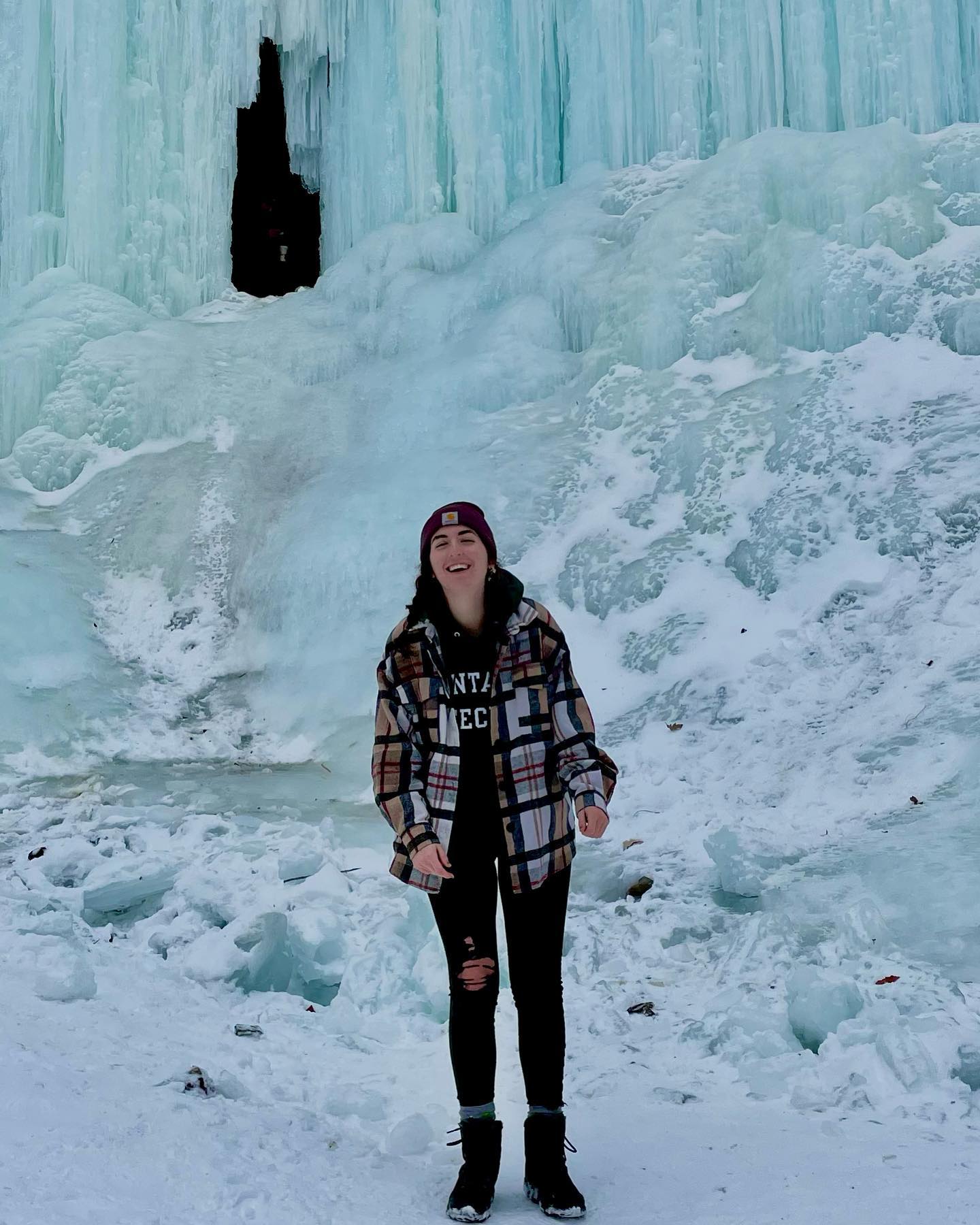 it’s so pretty here, but i wanna go somewhere warm #lighting #photography #minnesota #waterfall #ice #minneapolis