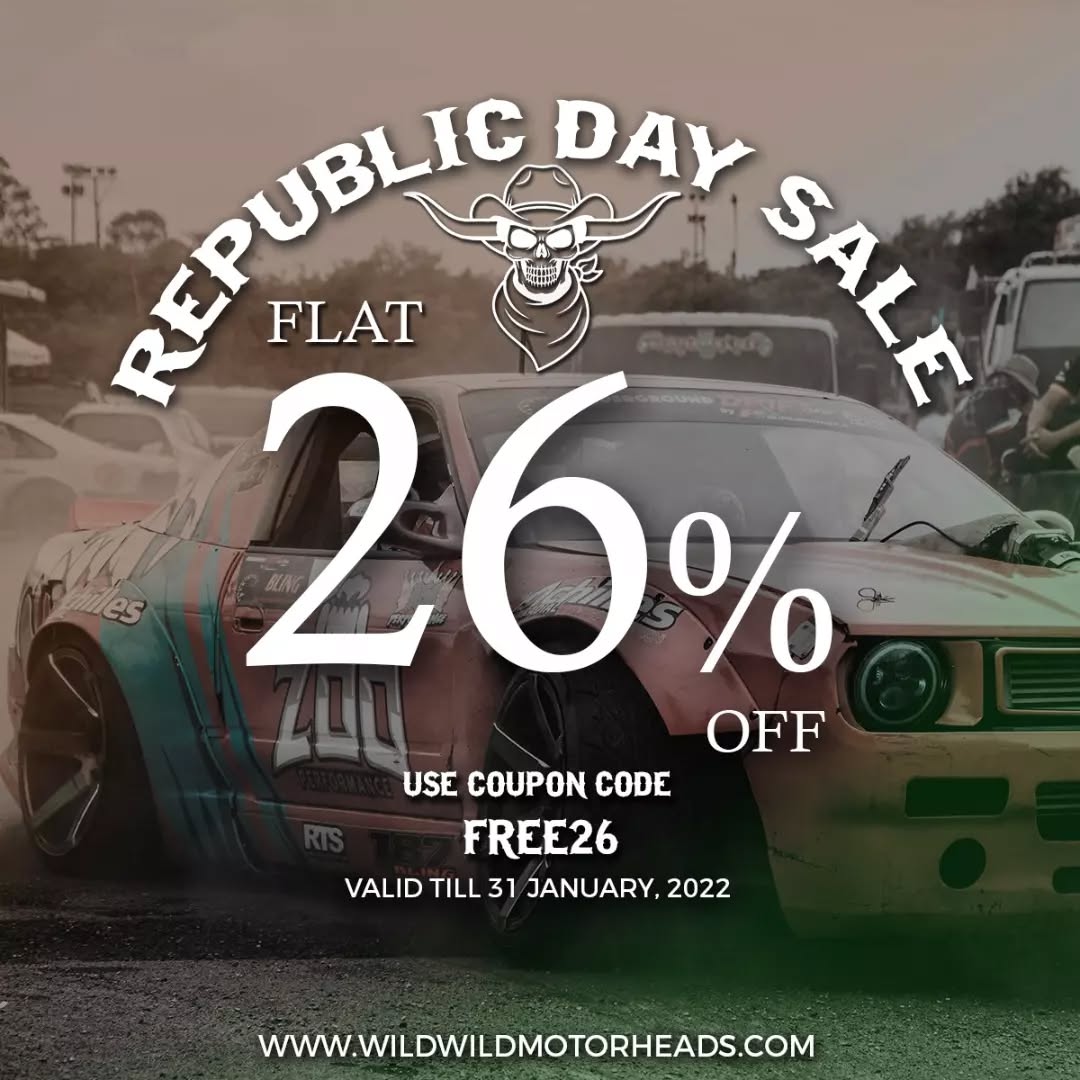 Celebrations are on till 31st January.
Grab your favorite merch before the sale ends. 🏴☠️ (Link in bio)
#wildornothing #wildwildmotorheads #wilderlust #motorheadlifestyle #whereareyou #sale #republicday #everything #motorhead #carlovers #bikelovers #bikersofindia #Bandana #mug #survivalmug #survivalgear #travelequipment #raceday #explorer #bikersforgood😍