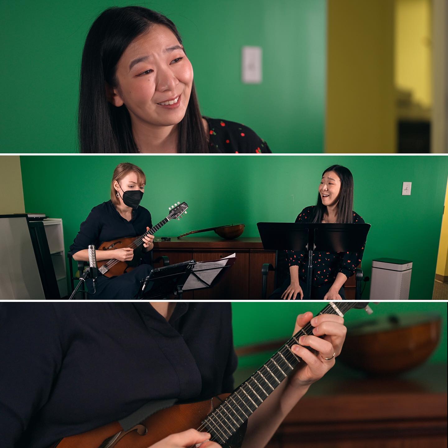 Last Sunday we stopped by the colorful office of @astralartists to record some videos with @singingchirpy and @ekaterina_mandolina .
#rectoday #videoprodiction #mandolin #voice