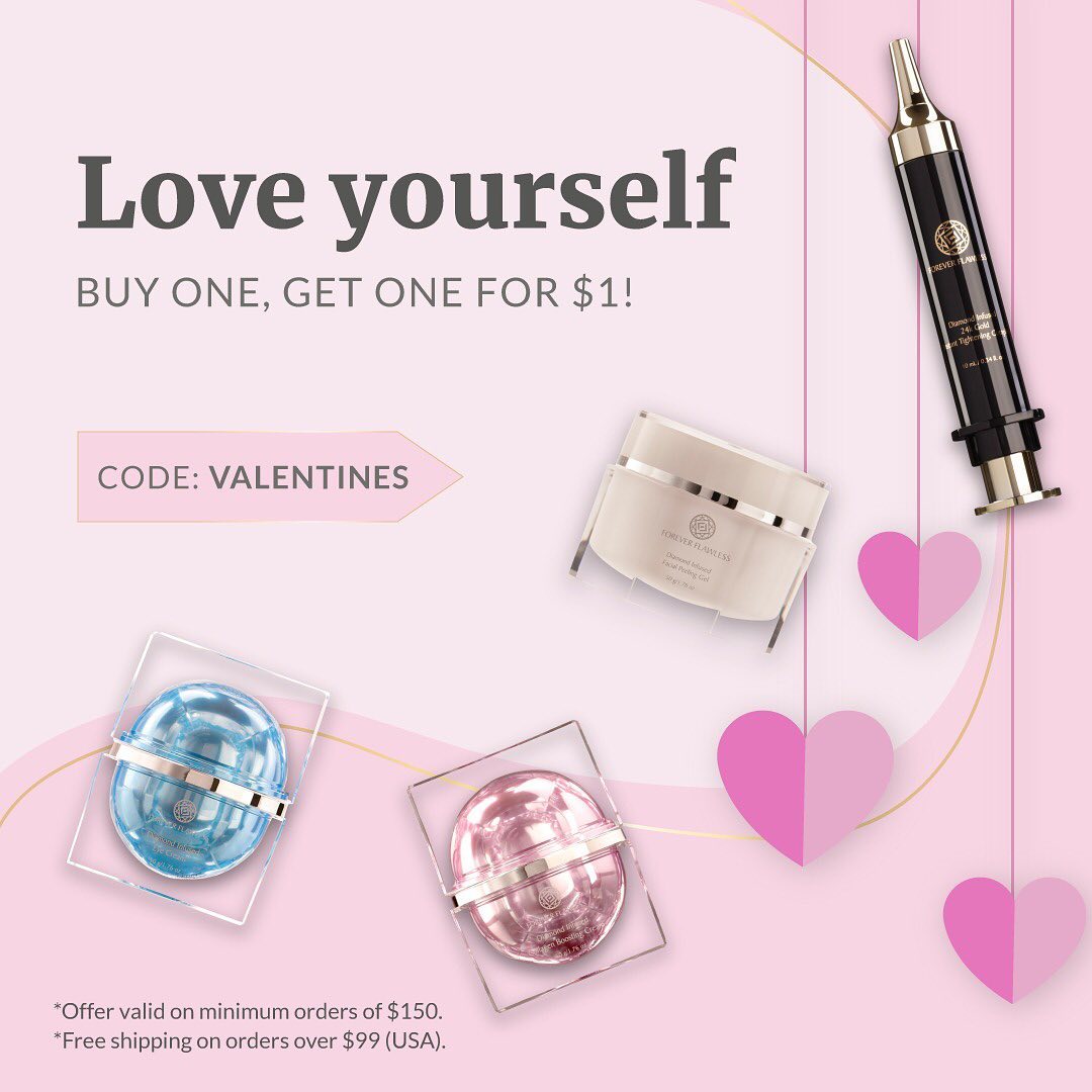 Valentine's Offer! 💖
.
Buy one, get one for $1!
.
Shop now 🛒
.
.
.
#foreverflawless #skincare #skincareroutine #skincaretips #skincareproducts #skincarecommunity #valentines #valentine #valentinesday